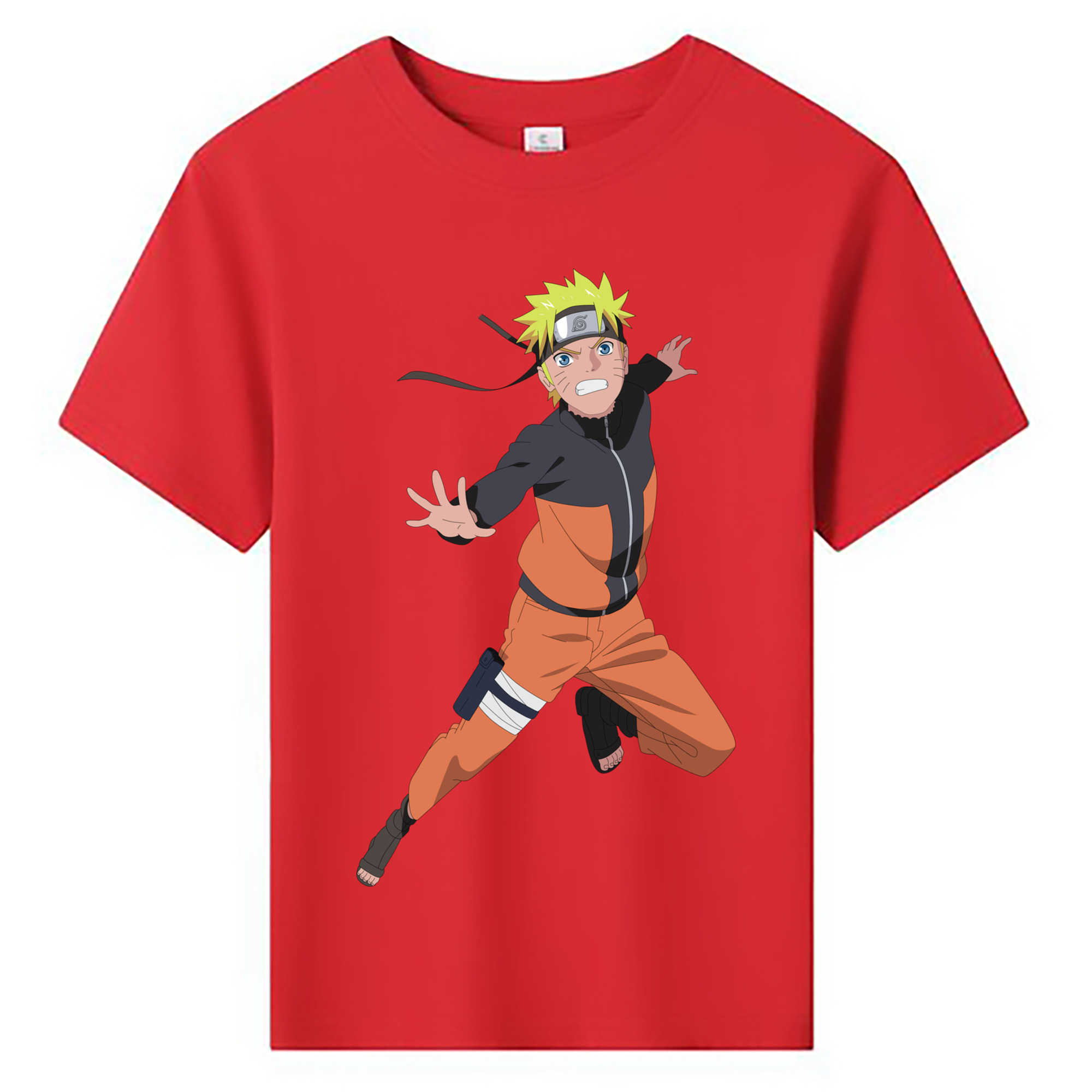 （画像用） NARUTO -ナルト- うずまき ナルト Uzumaki Naruto 綿100％キッズTシャツ（フロントプリント）