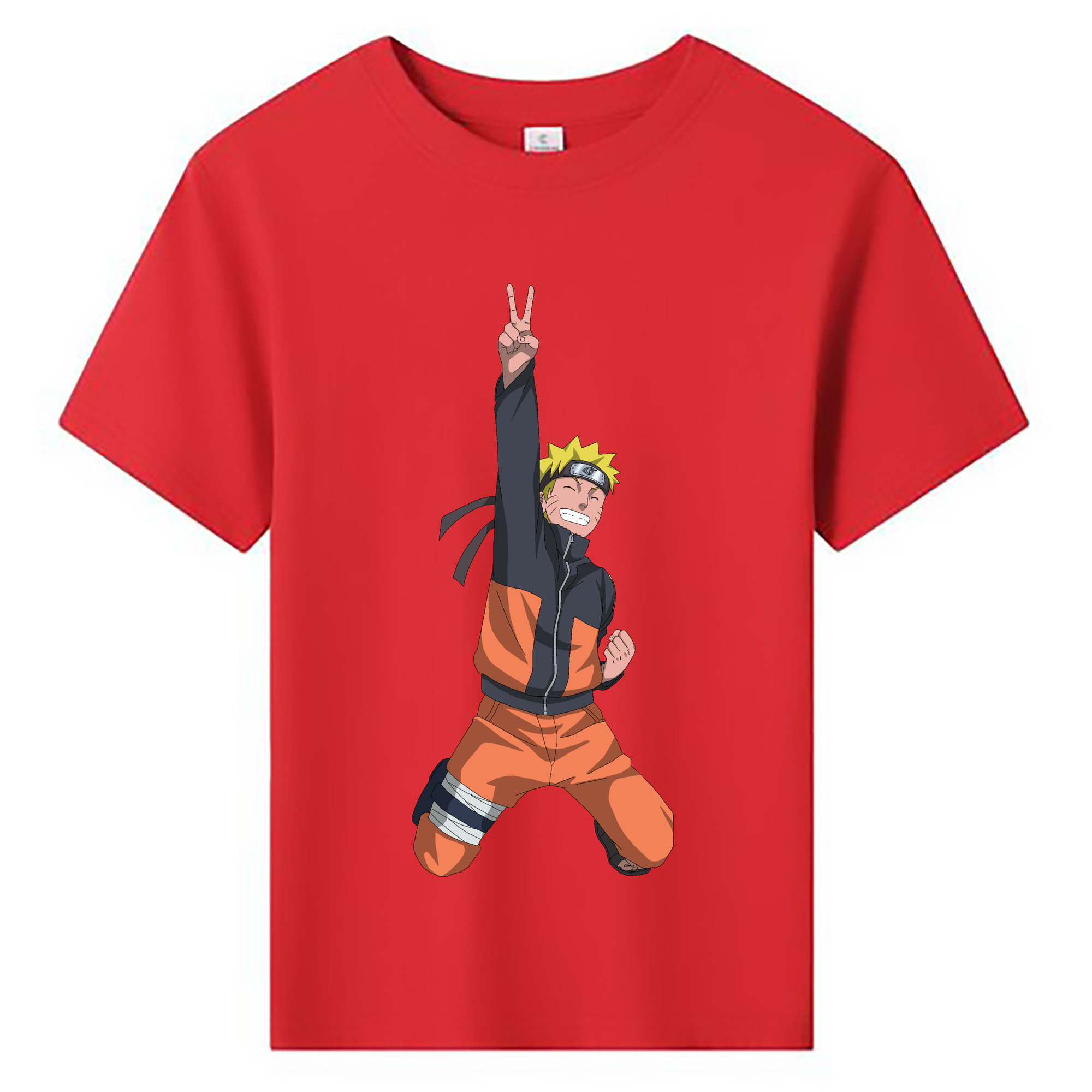 （画像用） NARUTO -ナルト- うずまき ナルト Uzumaki Naruto 綿100％キッズTシャツ（フロントプリント）