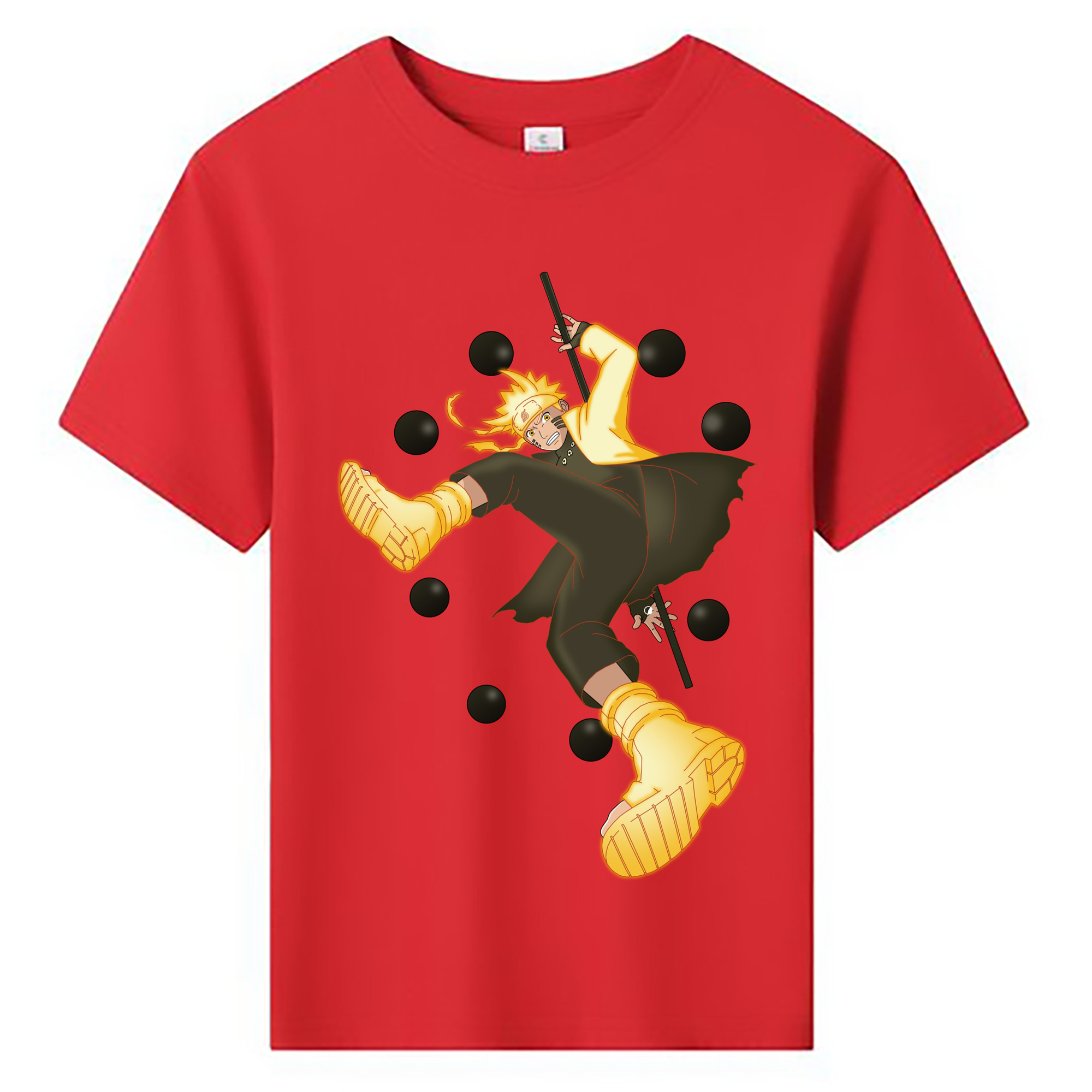 （画像用） NARUTO -ナルト- うずまき ナルト Uzumaki Naruto 綿100％キッズTシャツ（フロントプリント）