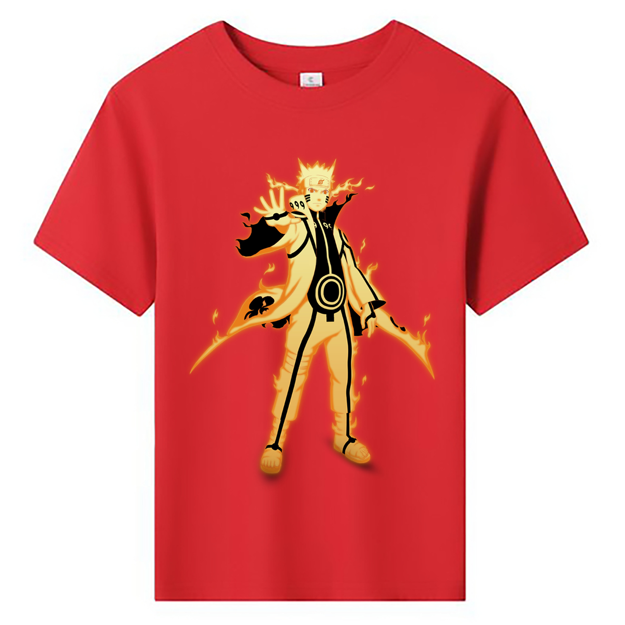 （画像用） NARUTO -ナルト- うずまき ナルト Uzumaki Naruto 綿100％キッズTシャツ（フロントプリント）