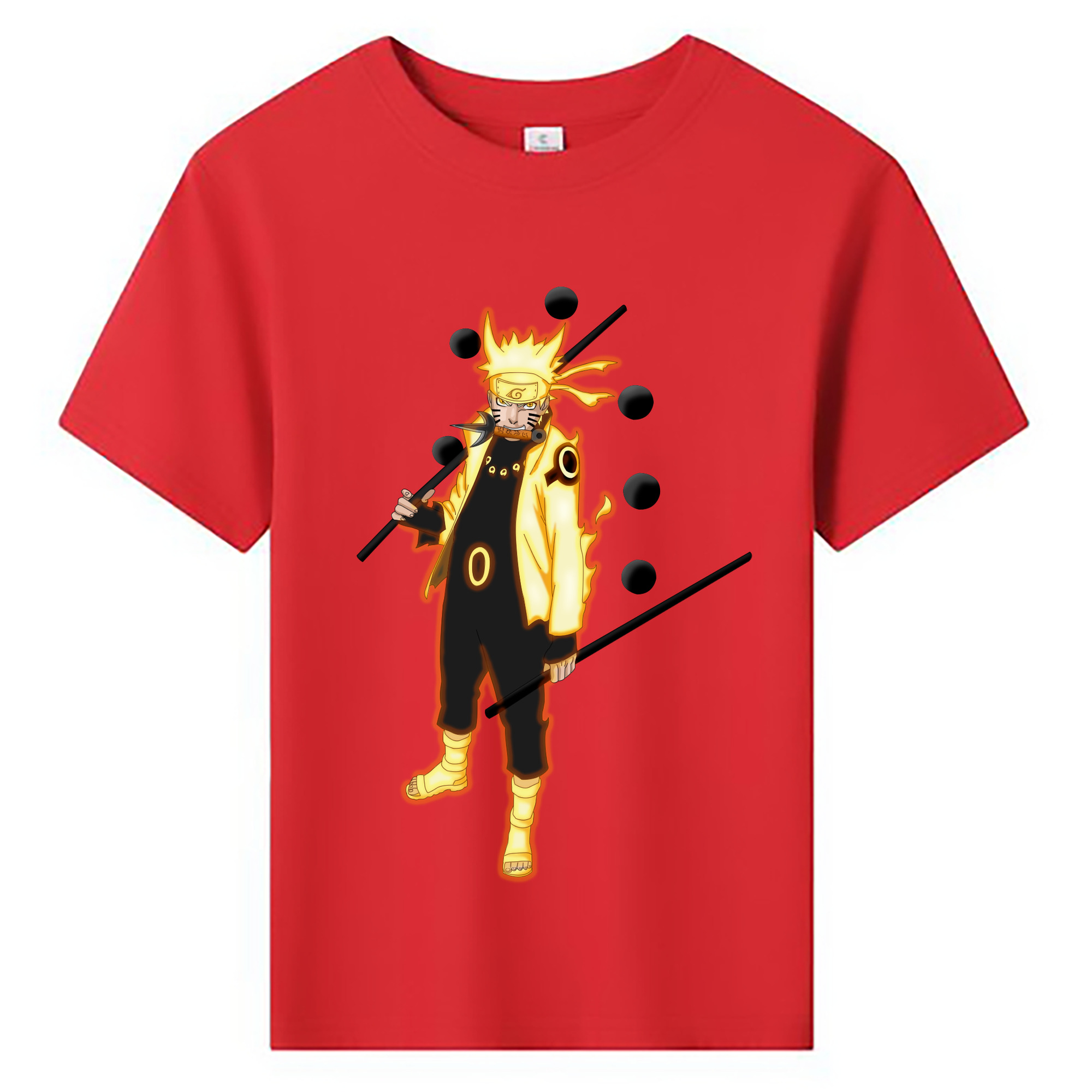 （画像用） NARUTO -ナルト- うずまき ナルト Uzumaki Naruto 綿100％キッズTシャツ（フロントプリント）