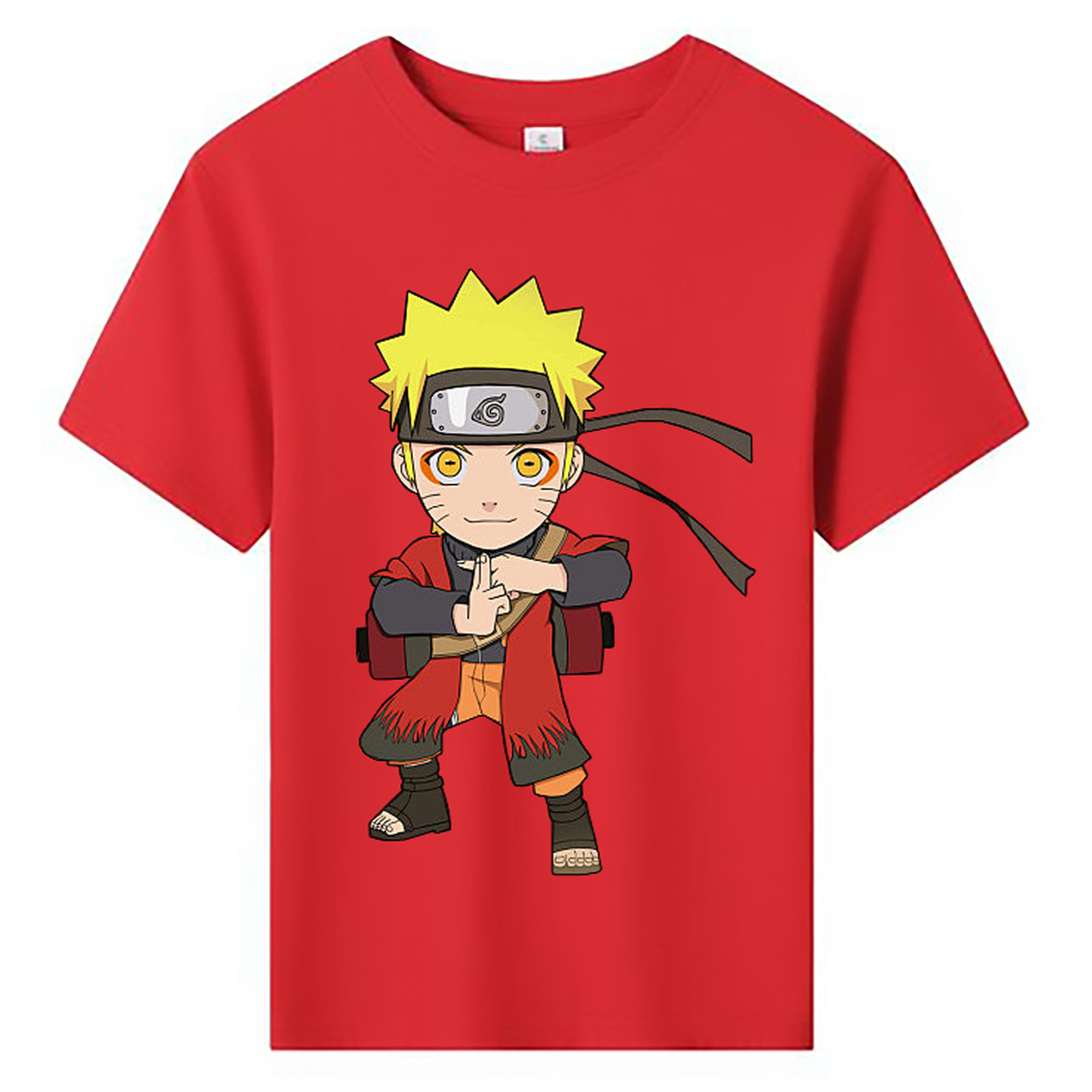 （画像用） NARUTO -ナルト- うずまき ナルト Uzumaki Naruto 綿100％キッズTシャツ（フロントプリント）