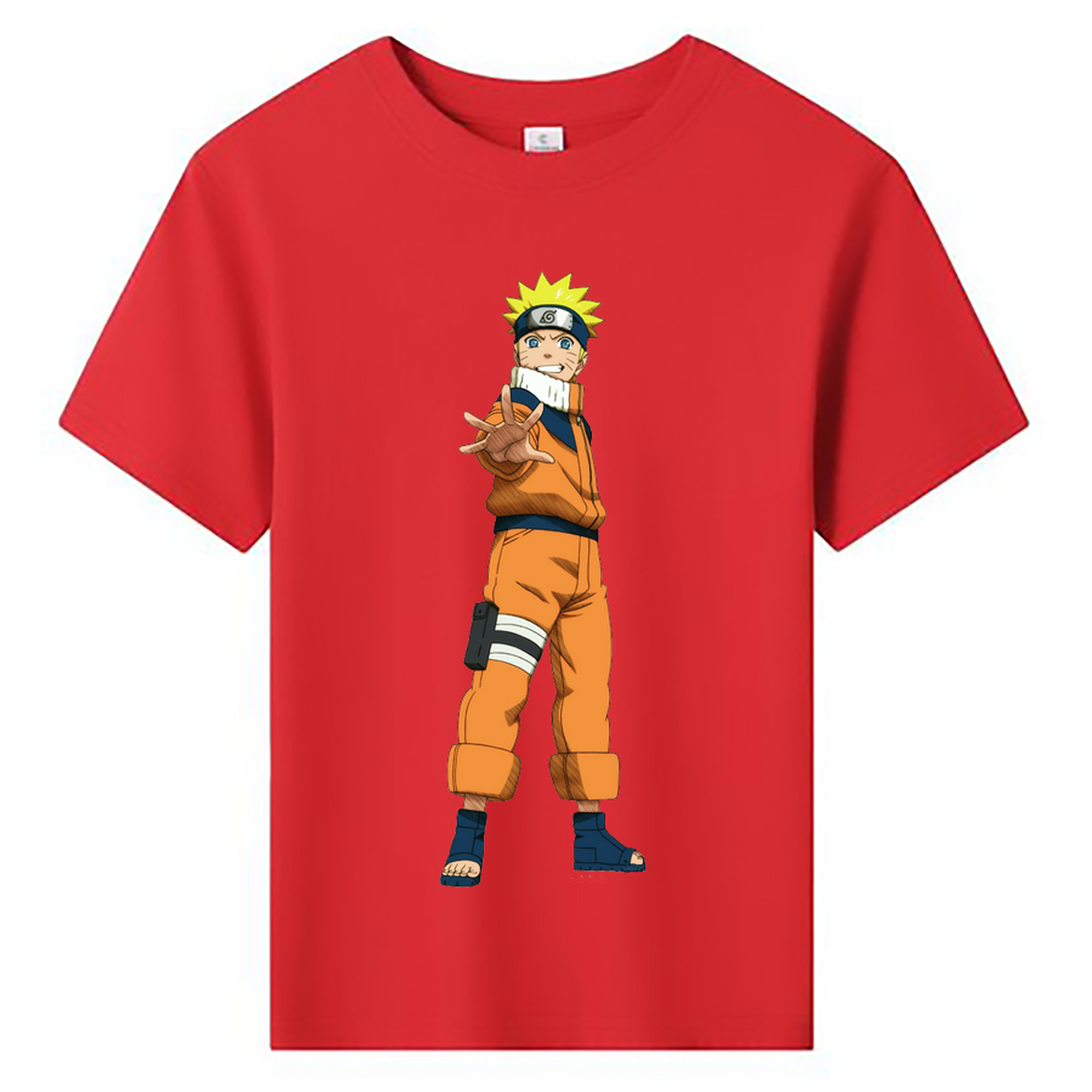 （画像用） NARUTO -ナルト- うずまき ナルト Uzumaki Naruto 綿100％キッズTシャツ（フロントプリント）