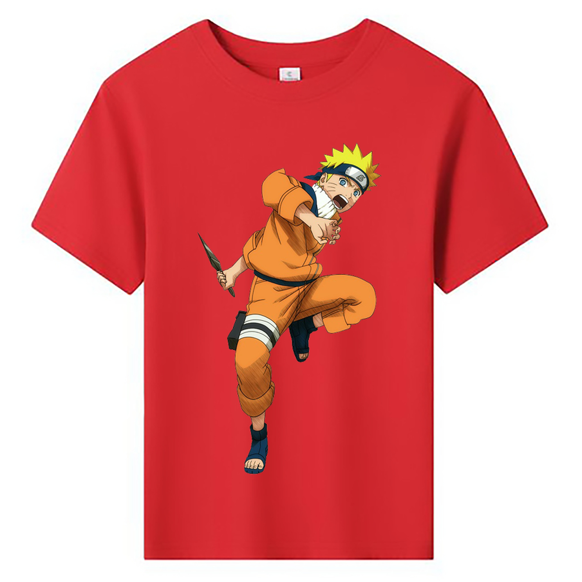 （画像用） NARUTO -ナルト- うずまき ナルト Uzumaki Naruto 綿100％キッズTシャツ（フロントプリント）