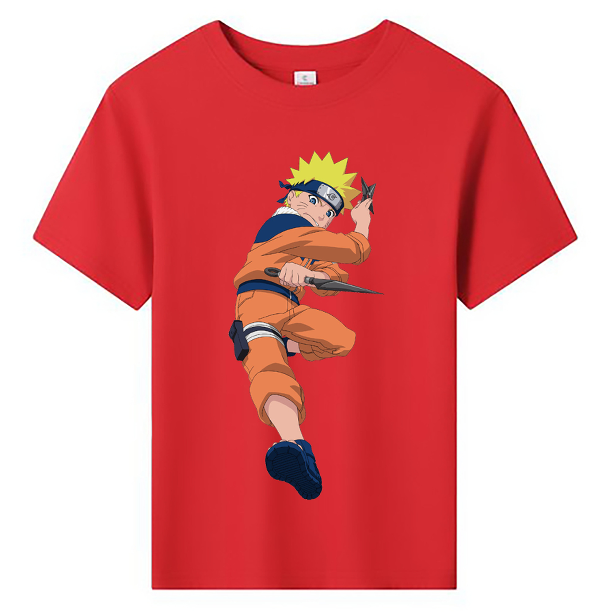 （画像用） NARUTO -ナルト- うずまき ナルト Uzumaki Naruto 綿100％キッズTシャツ（フロントプリント）