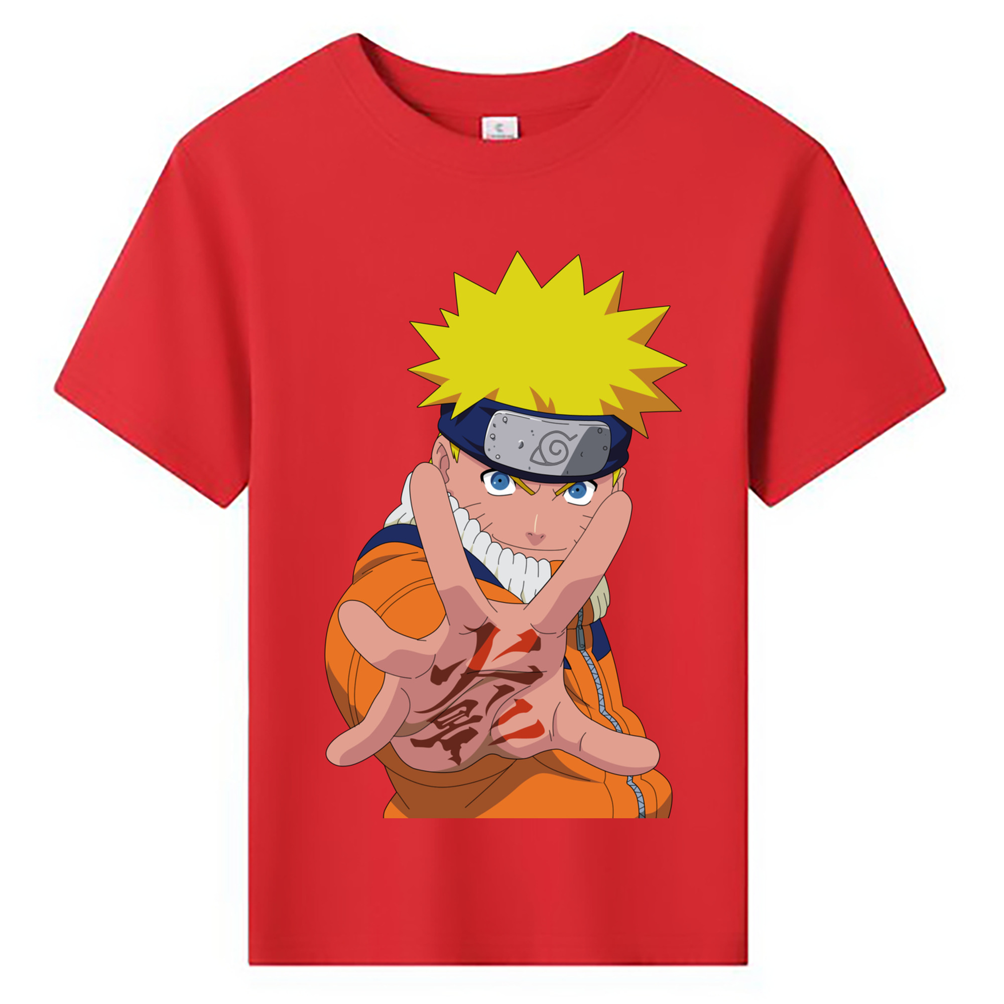 （画像用） NARUTO -ナルト- うずまき ナルト Uzumaki Naruto 綿100％キッズTシャツ（フロントプリント）
