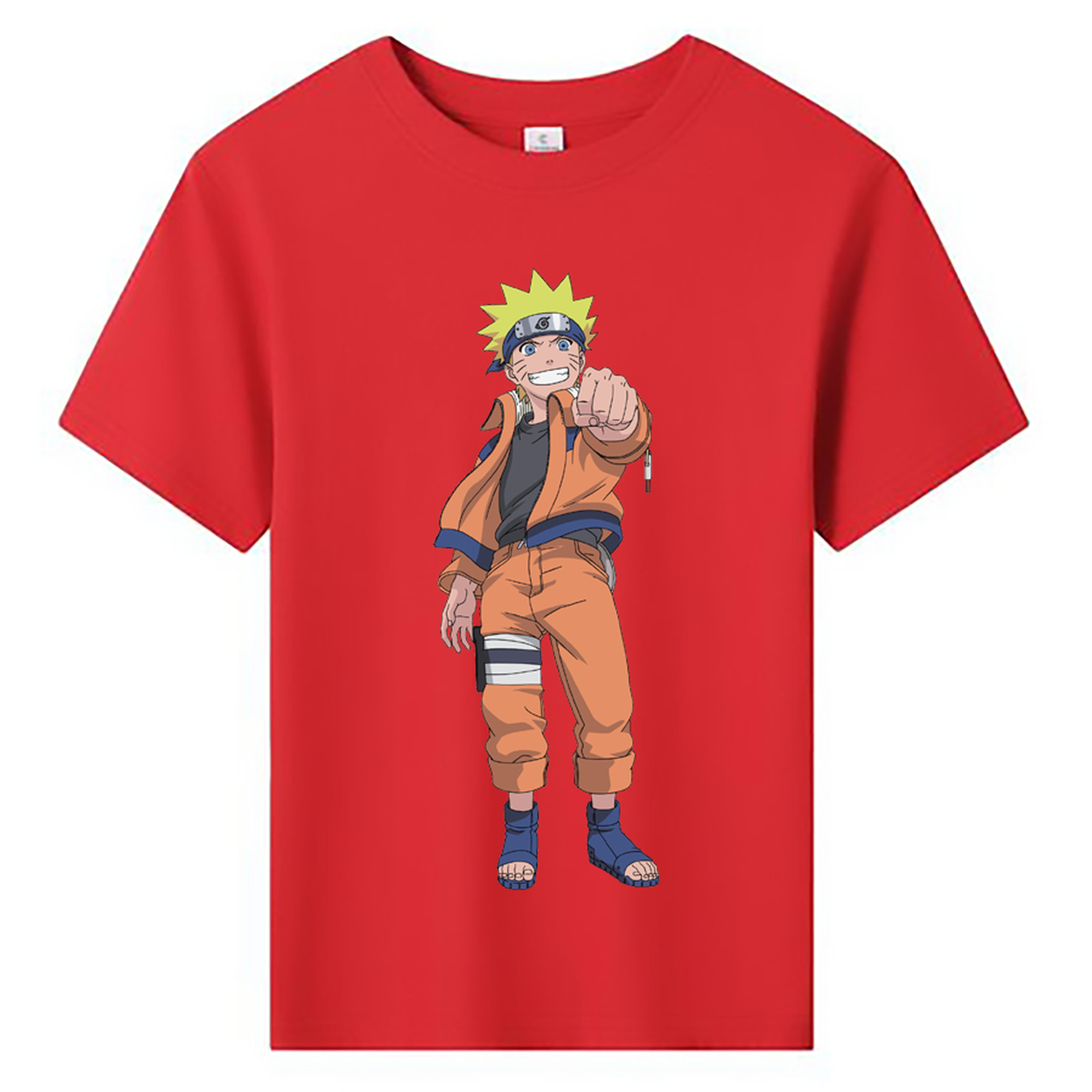 （画像用） NARUTO -ナルト- うずまき ナルト Uzumaki Naruto 綿100％キッズTシャツ（フロントプリント）
