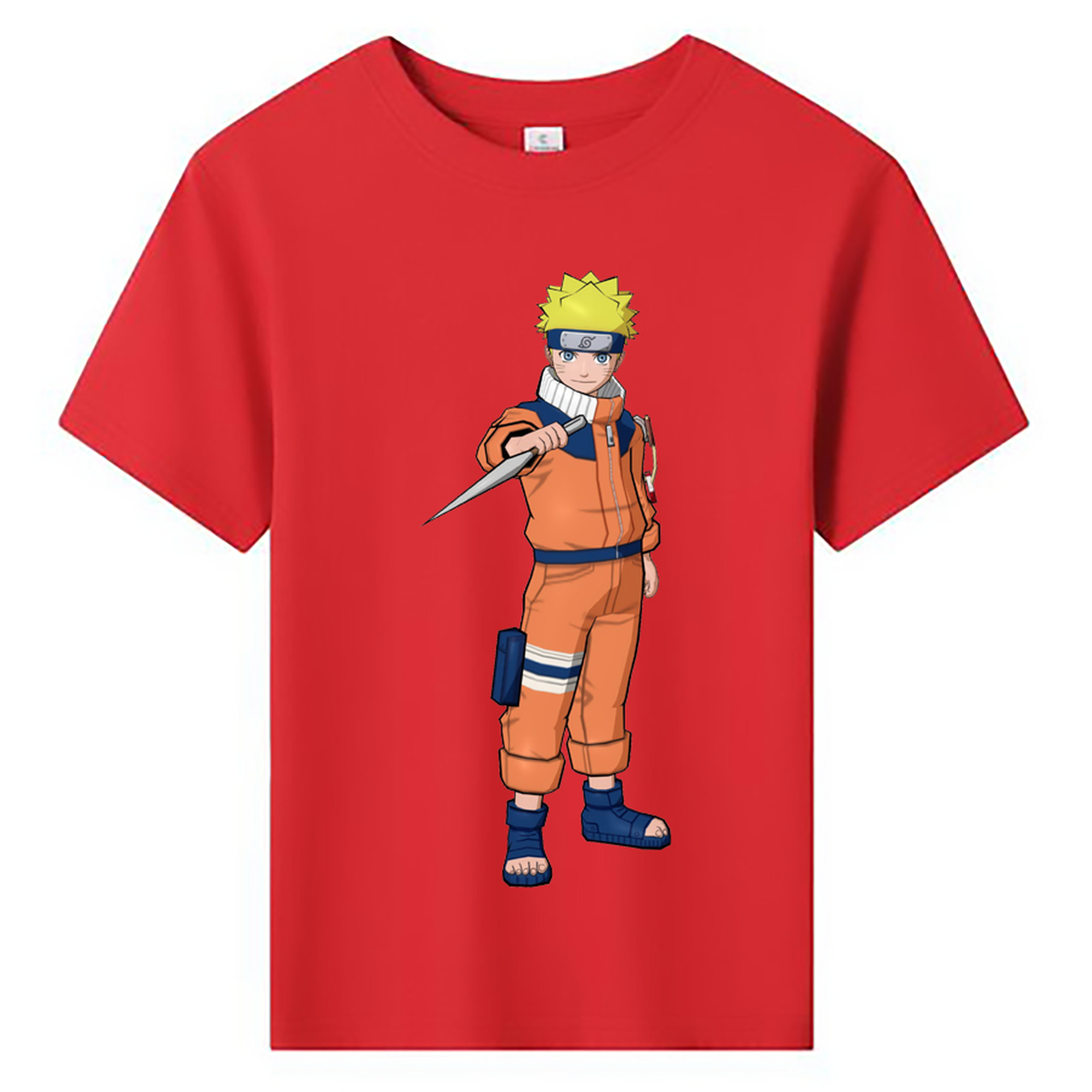 （画像用） NARUTO -ナルト- うずまき ナルト Uzumaki Naruto 綿100％キッズTシャツ（フロントプリント）