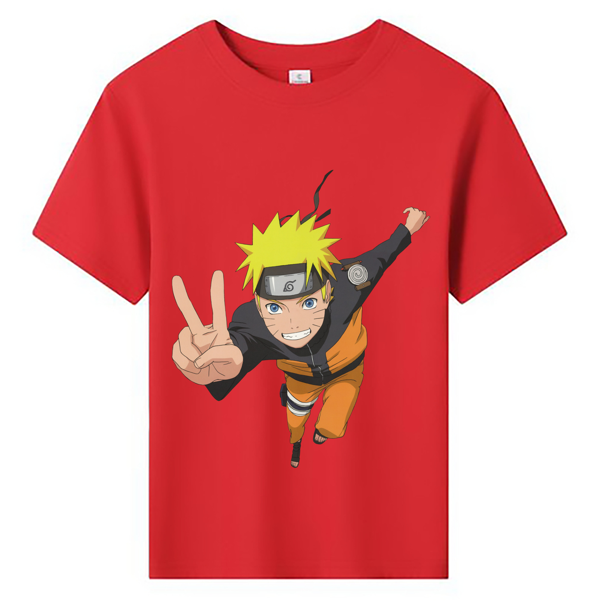 （画像用） NARUTO -ナルト- うずまき ナルト Uzumaki Naruto 綿100％キッズTシャツ（フロントプリント）