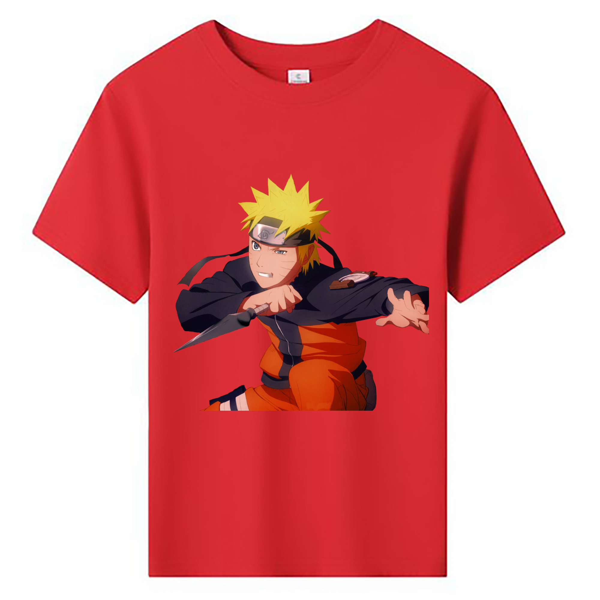 （画像用） NARUTO -ナルト- うずまき ナルト Uzumaki Naruto 綿100％キッズTシャツ（フロントプリント）