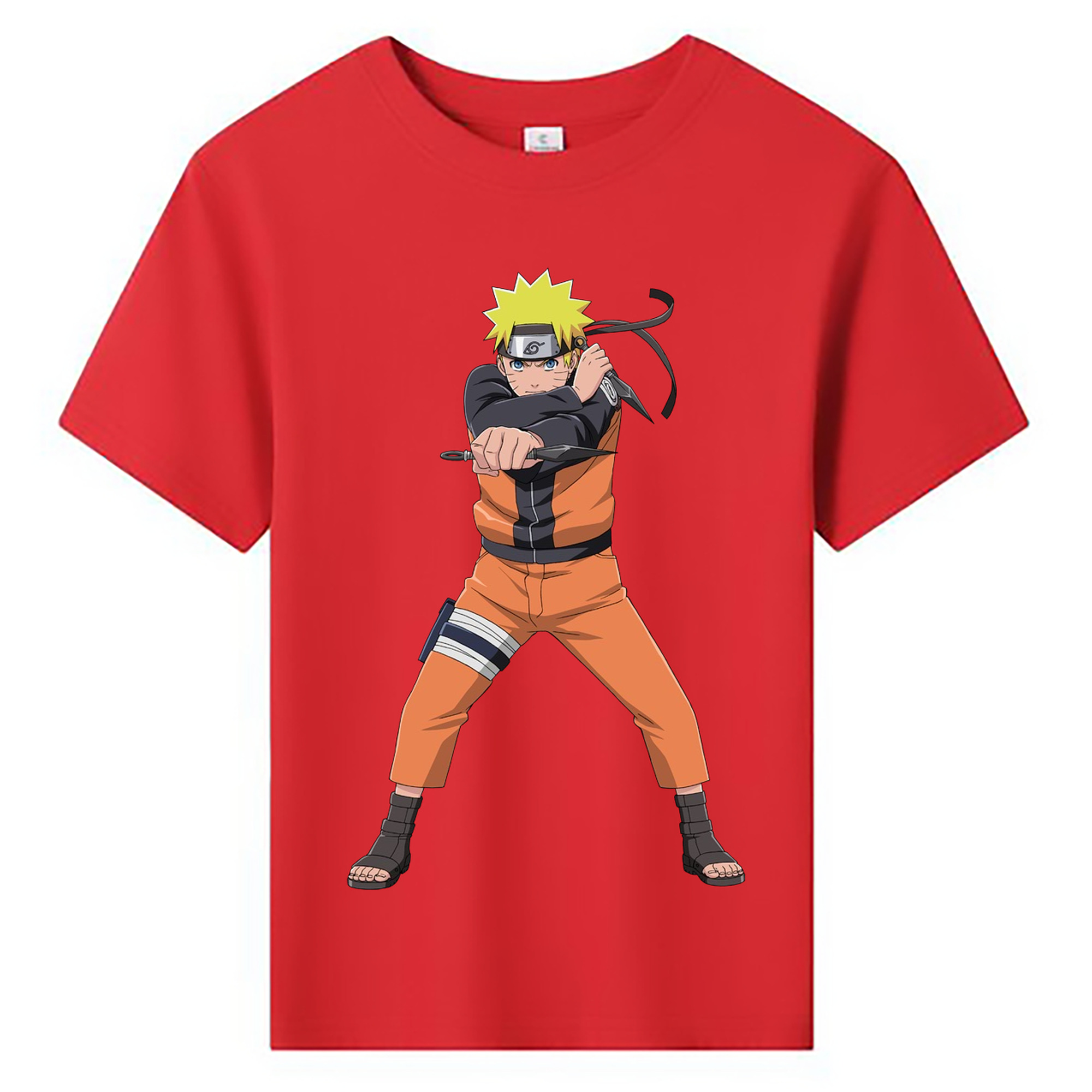 （画像用） NARUTO -ナルト- うずまき ナルト Uzumaki Naruto 綿100％キッズTシャツ（フロントプリント）