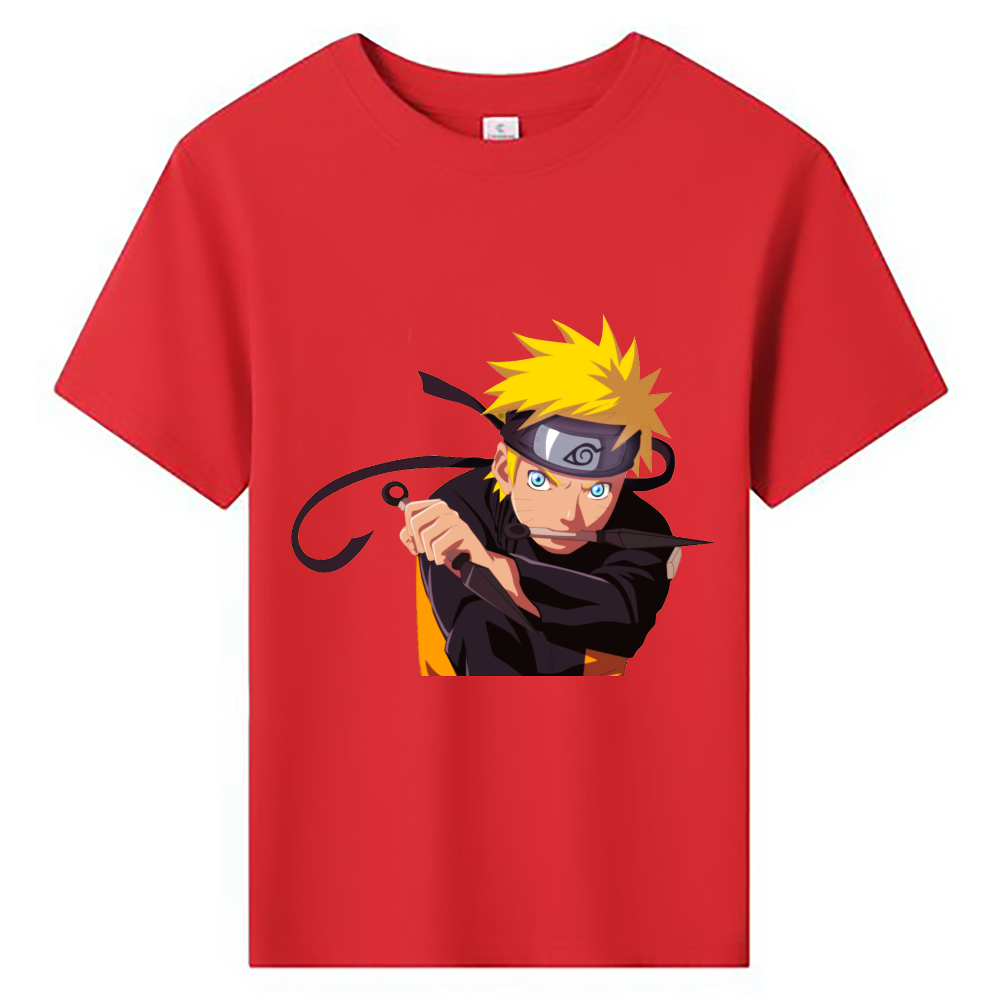 （画像用） NARUTO -ナルト- うずまき ナルト Uzumaki Naruto 綿100％キッズTシャツ（フロントプリント）