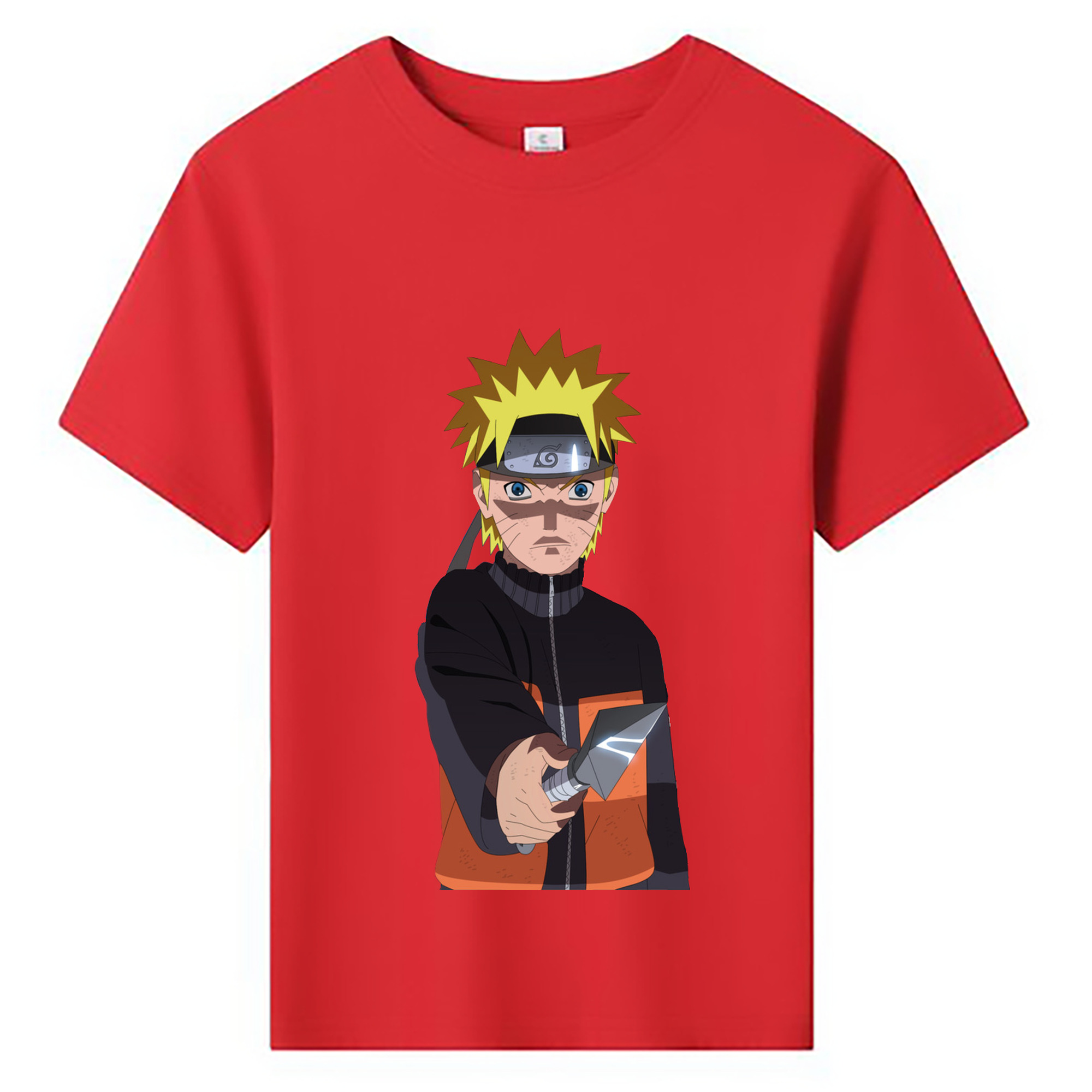 （画像用） NARUTO -ナルト- うずまき ナルト Uzumaki Naruto 綿100％キッズTシャツ（フロントプリント）