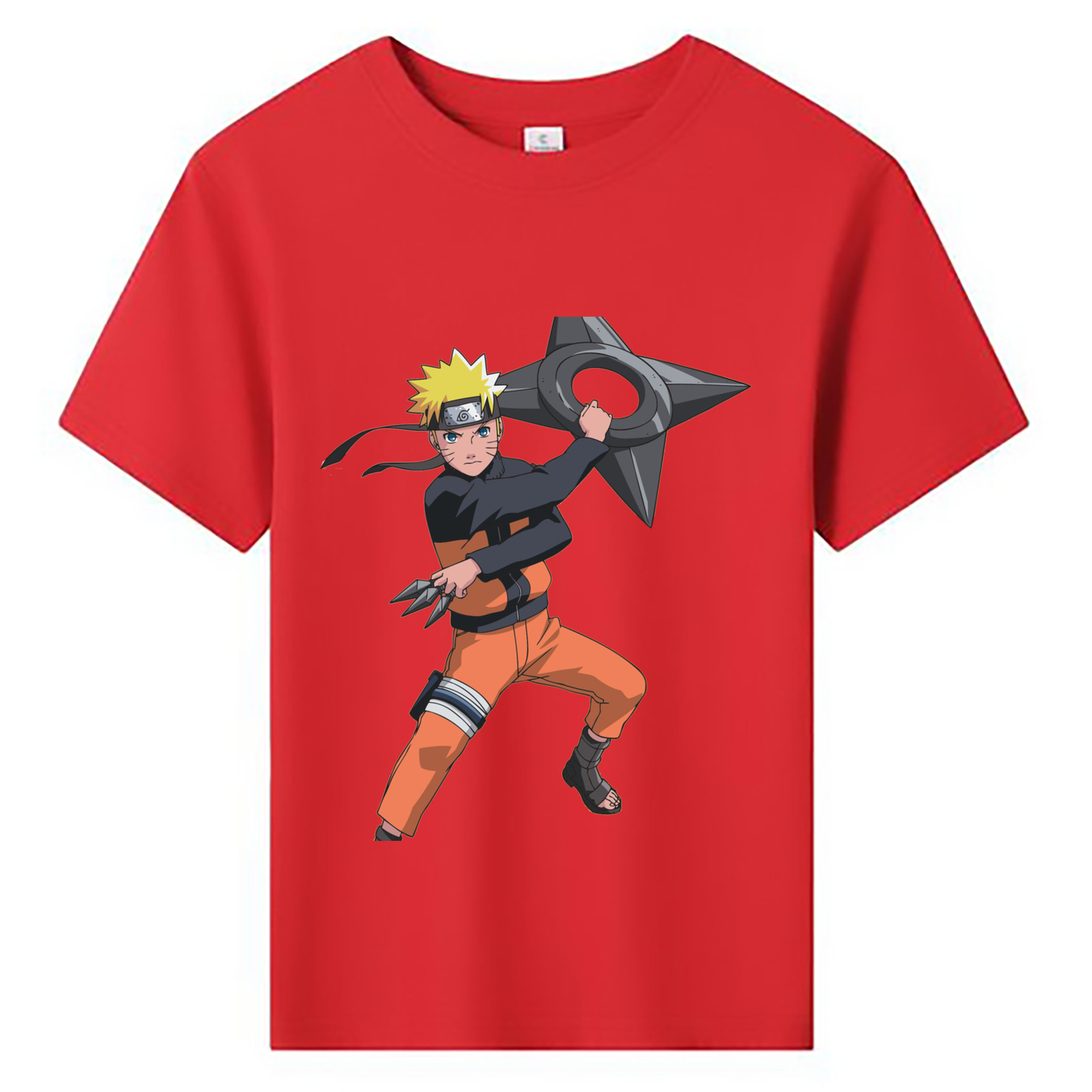 （画像用） NARUTO -ナルト- うずまき ナルト Uzumaki Naruto 綿100％キッズTシャツ（フロントプリント）