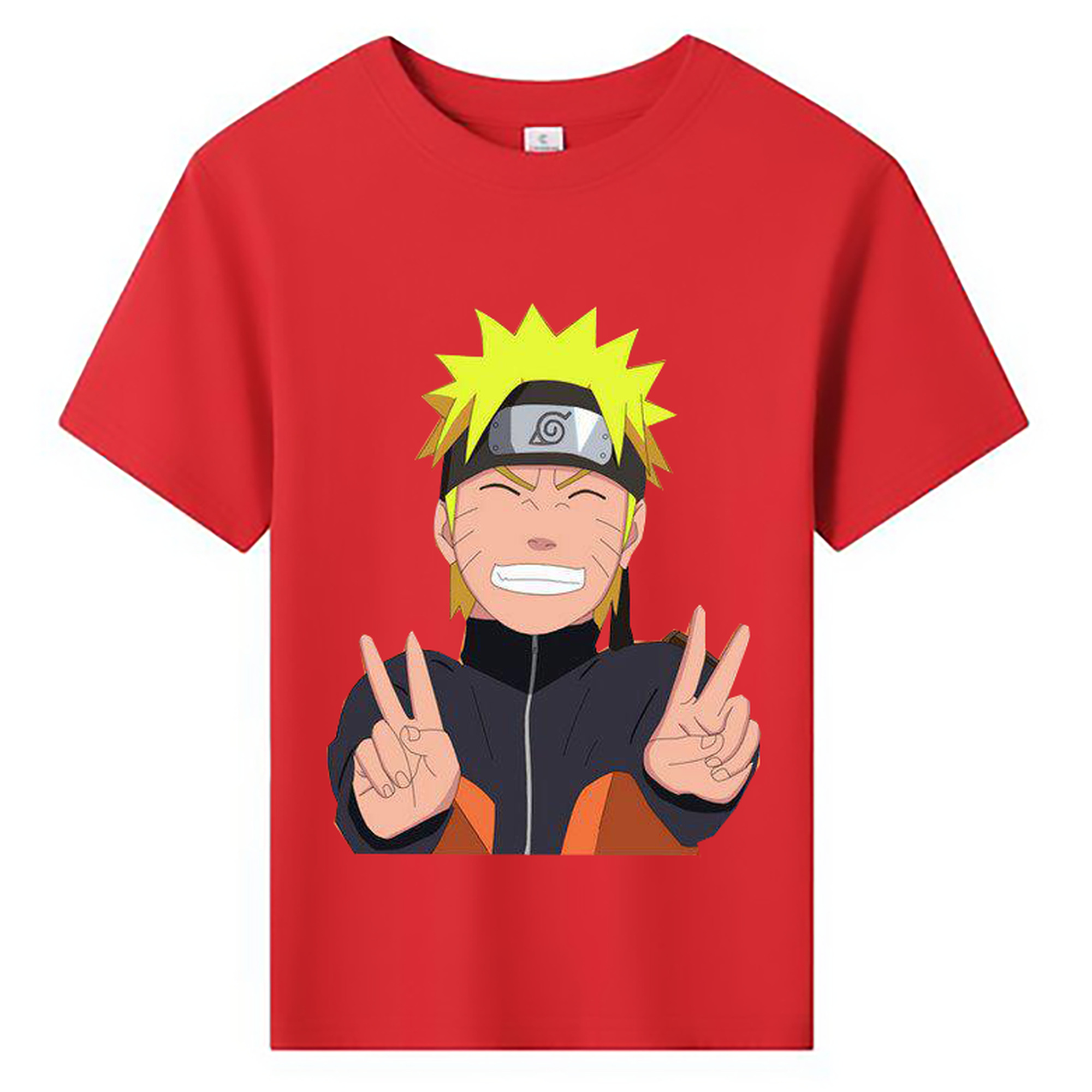 （画像用） NARUTO -ナルト- うずまき ナルト Uzumaki Naruto 綿100％キッズTシャツ（フロントプリント）