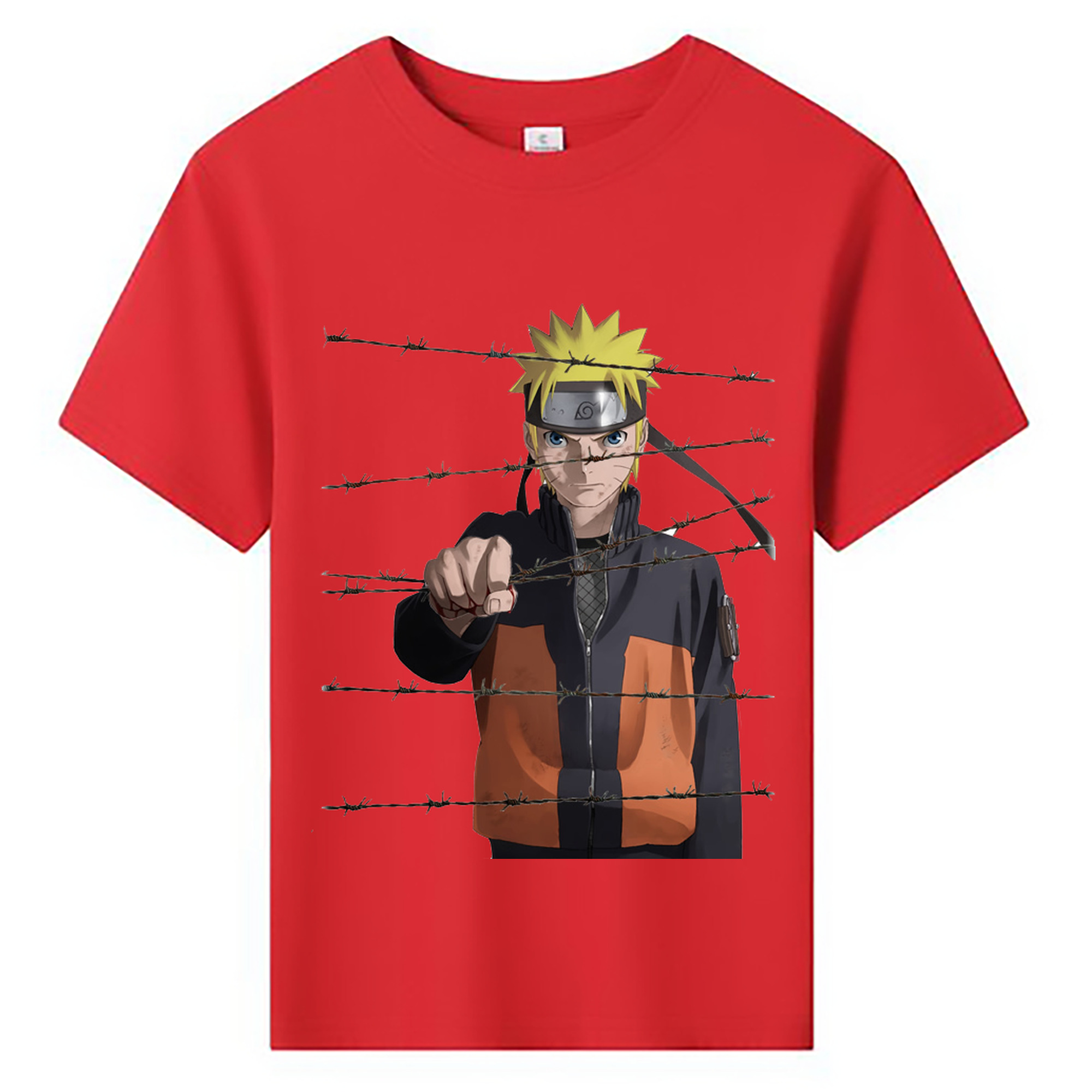 （画像用） NARUTO -ナルト- うずまき ナルト Uzumaki Naruto 綿100％キッズTシャツ（フロントプリント）