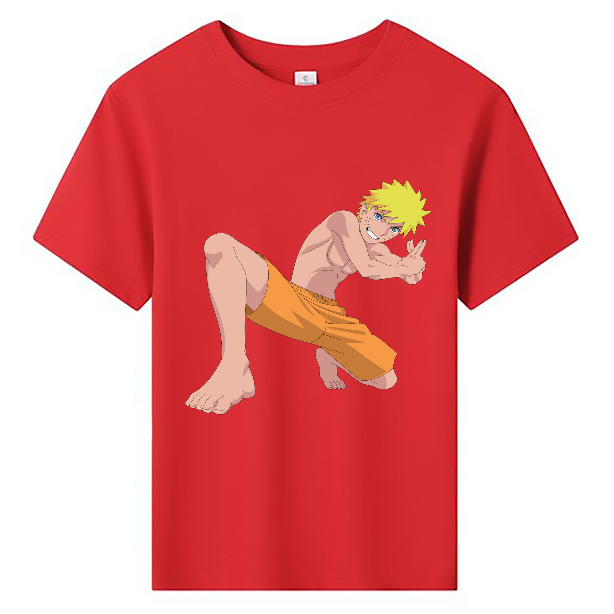 （画像用） NARUTO -ナルト- うずまき ナルト Uzumaki Naruto 綿100％キッズTシャツ（フロントプリント）