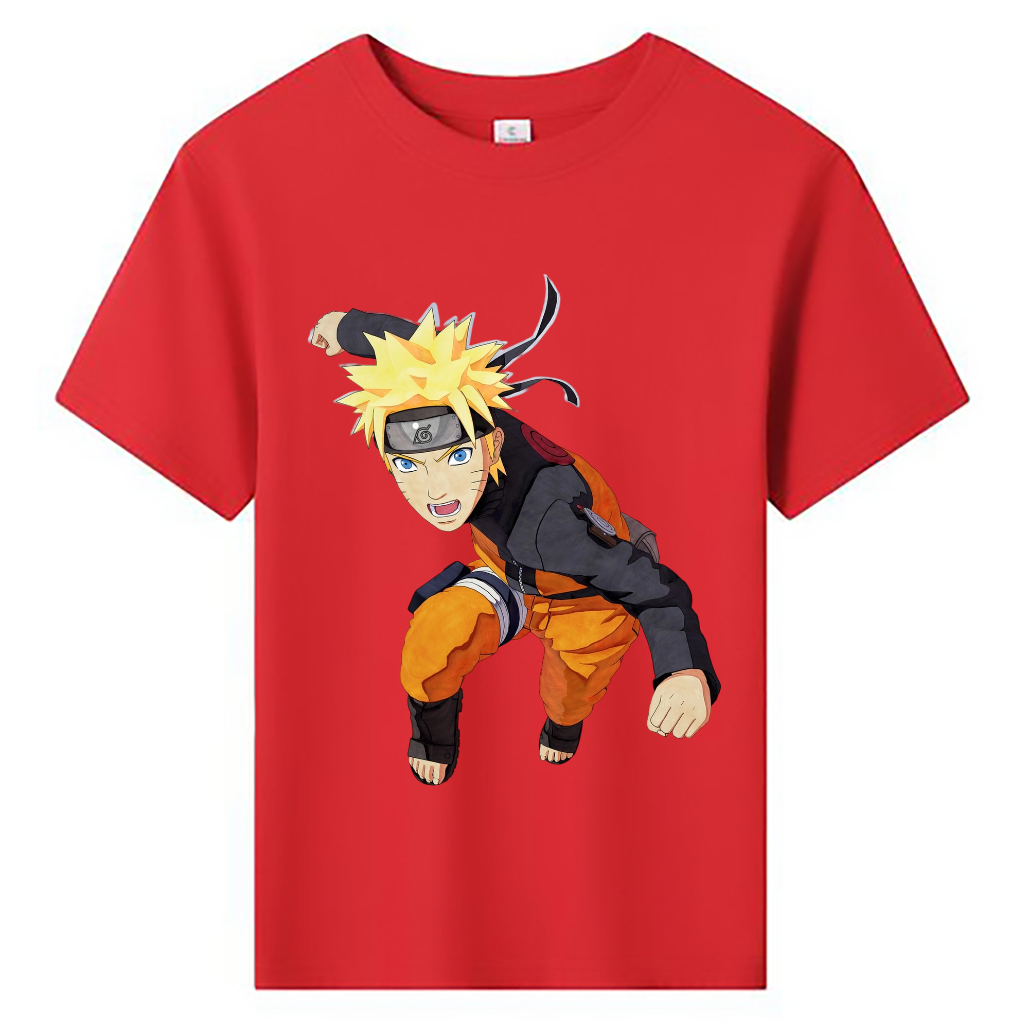 （画像用） NARUTO -ナルト- うずまき ナルト Uzumaki Naruto 綿100％キッズTシャツ（フロントプリント）