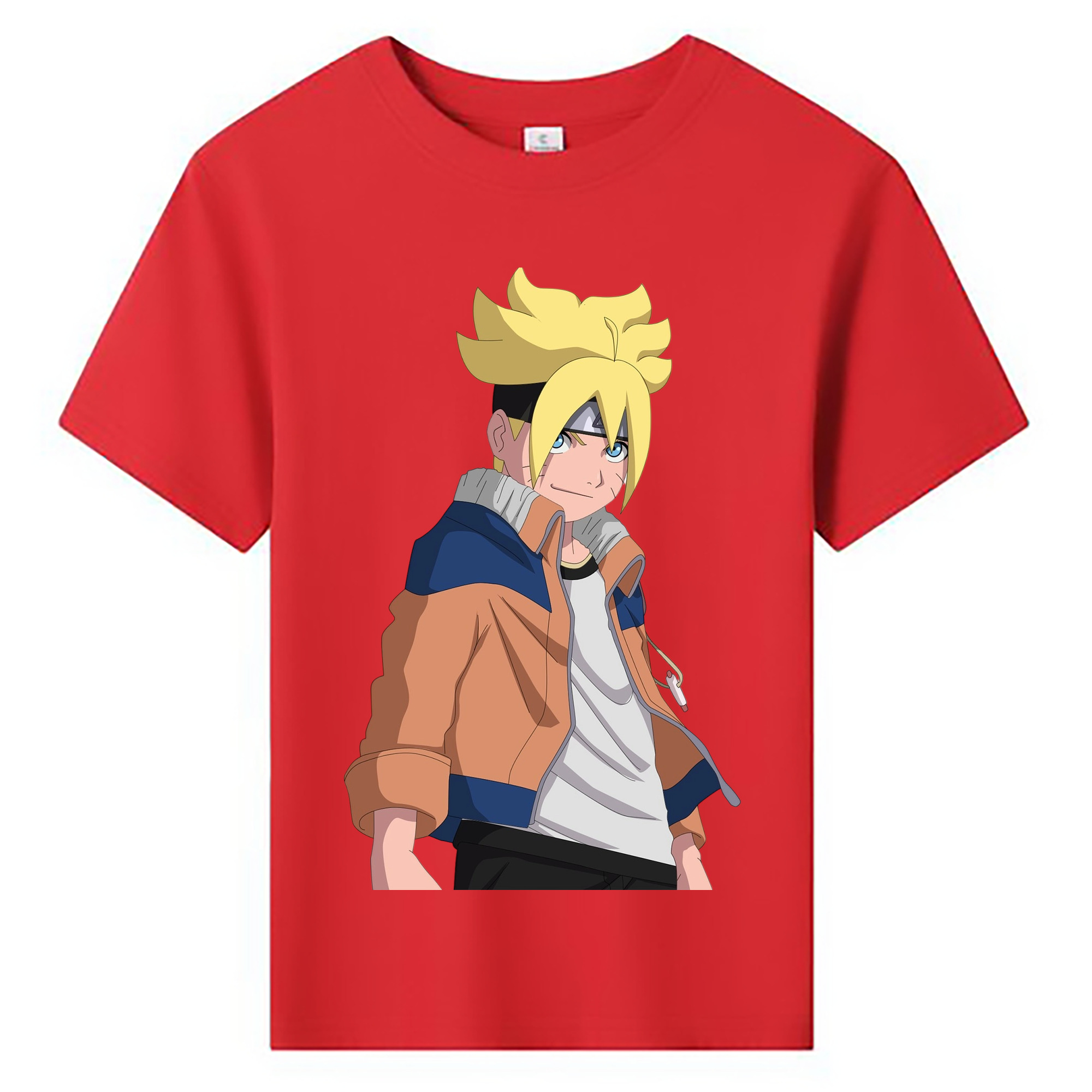 （画像用） NARUTO -ナルト- うずまき ナルト Uzumaki Naruto 綿100％キッズTシャツ（フロントプリント）