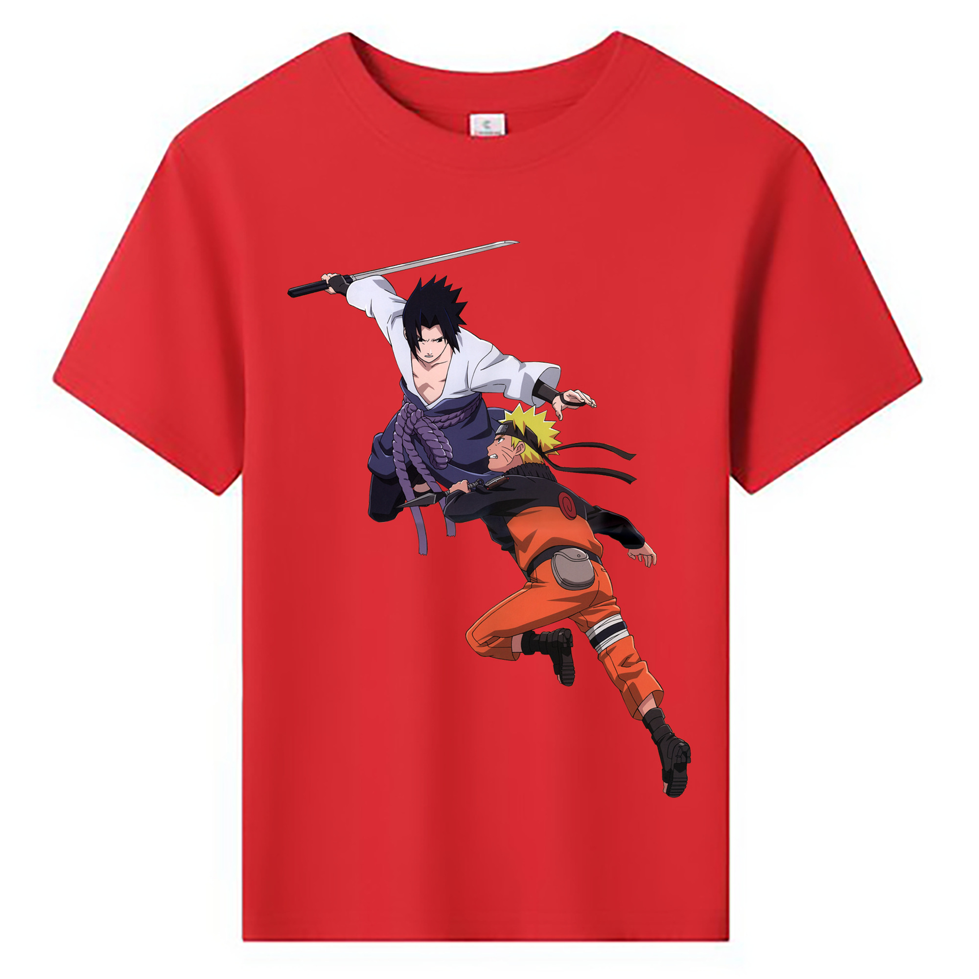 （画像用） NARUTO -ナルト- うちは サスケ Uchiha Sasuke 綿100％キッズTシャツ（フロントプリント）