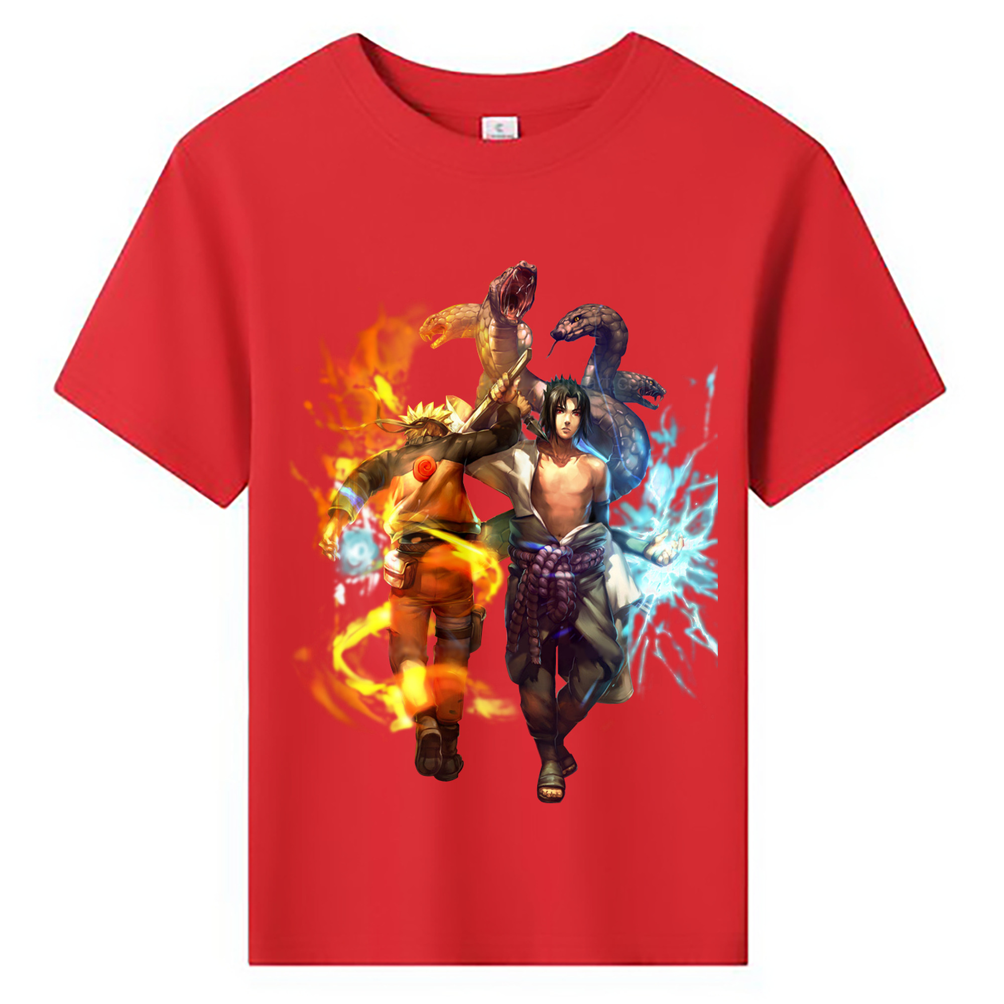 （画像用） NARUTO -ナルト- うちは サスケ Uchiha Sasuke 綿100％キッズTシャツ（フロントプリント）