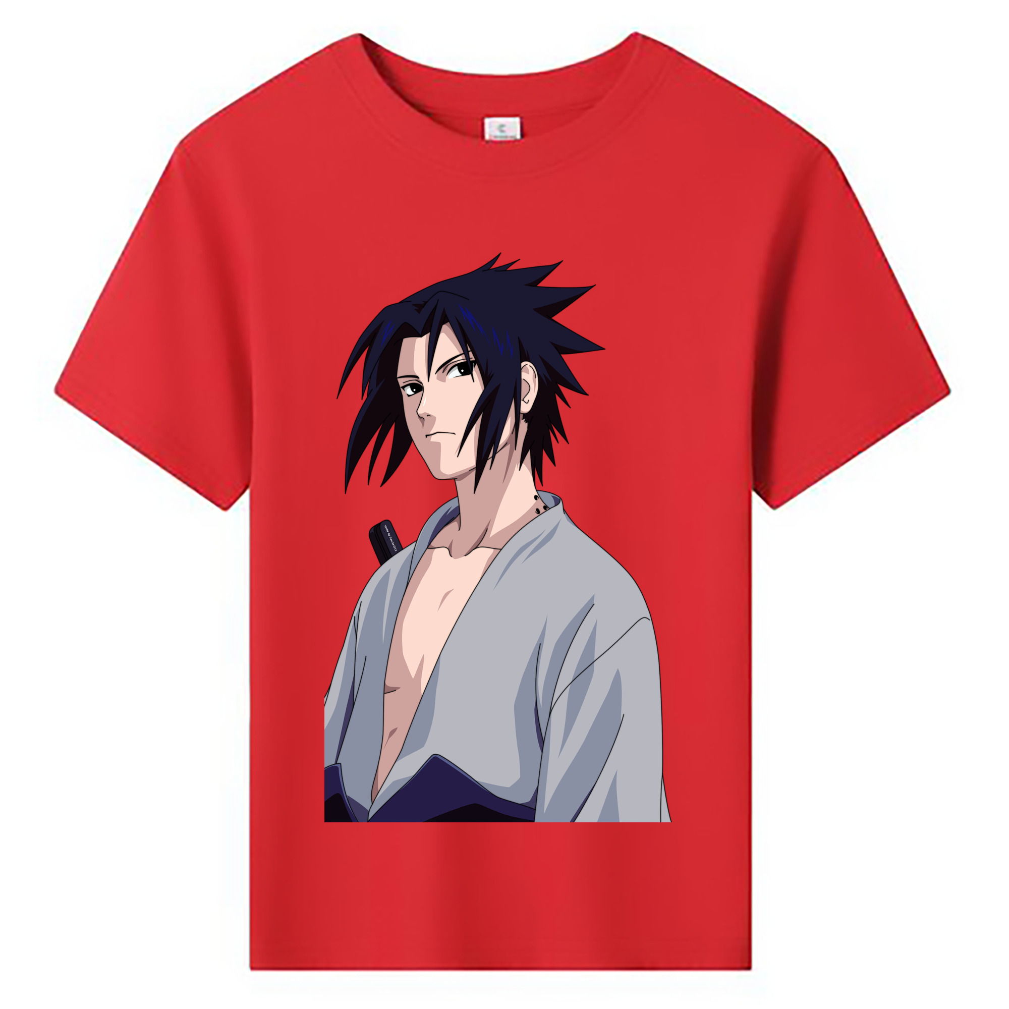 （画像用） NARUTO -ナルト- うちは サスケ Uchiha Sasuke 綿100％キッズTシャツ（フロントプリント）