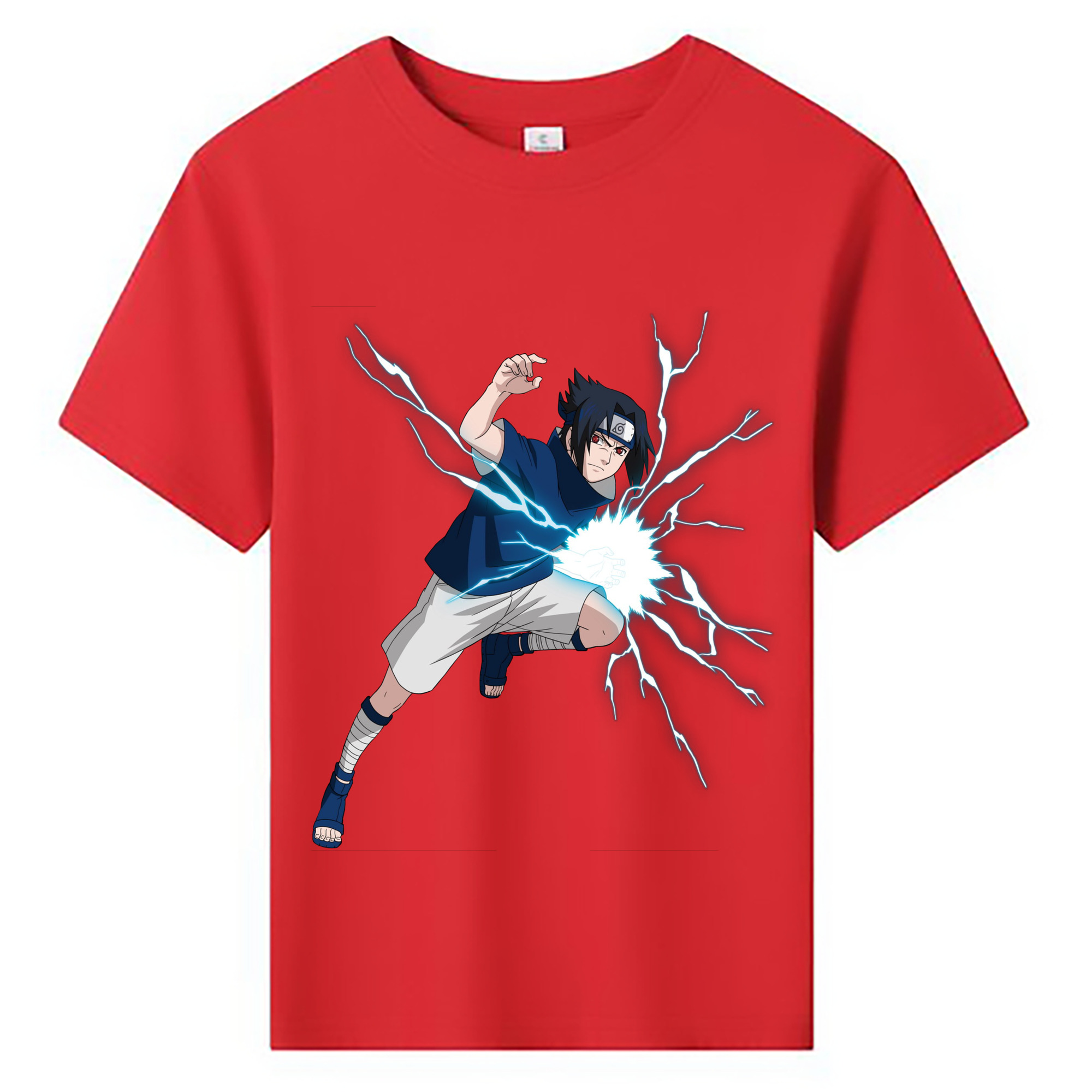 （画像用） NARUTO -ナルト- うちは サスケ Uchiha Sasuke 綿100％キッズTシャツ（フロントプリント）