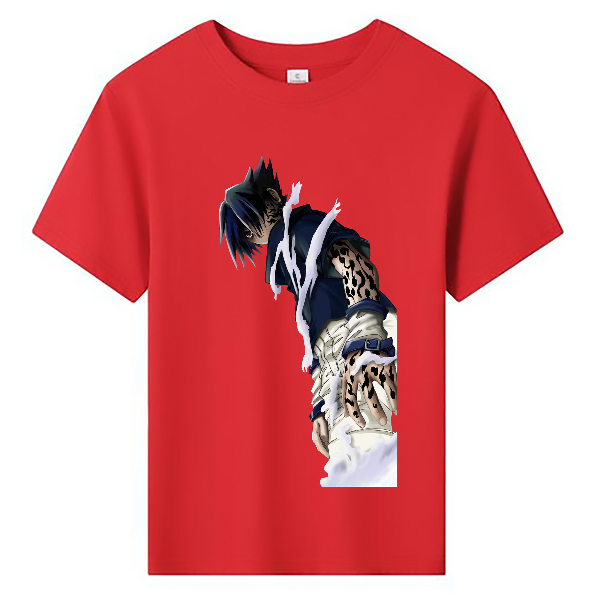 （画像用） NARUTO -ナルト- うちは サスケ Uchiha Sasuke 綿100％キッズTシャツ（フロントプリント）