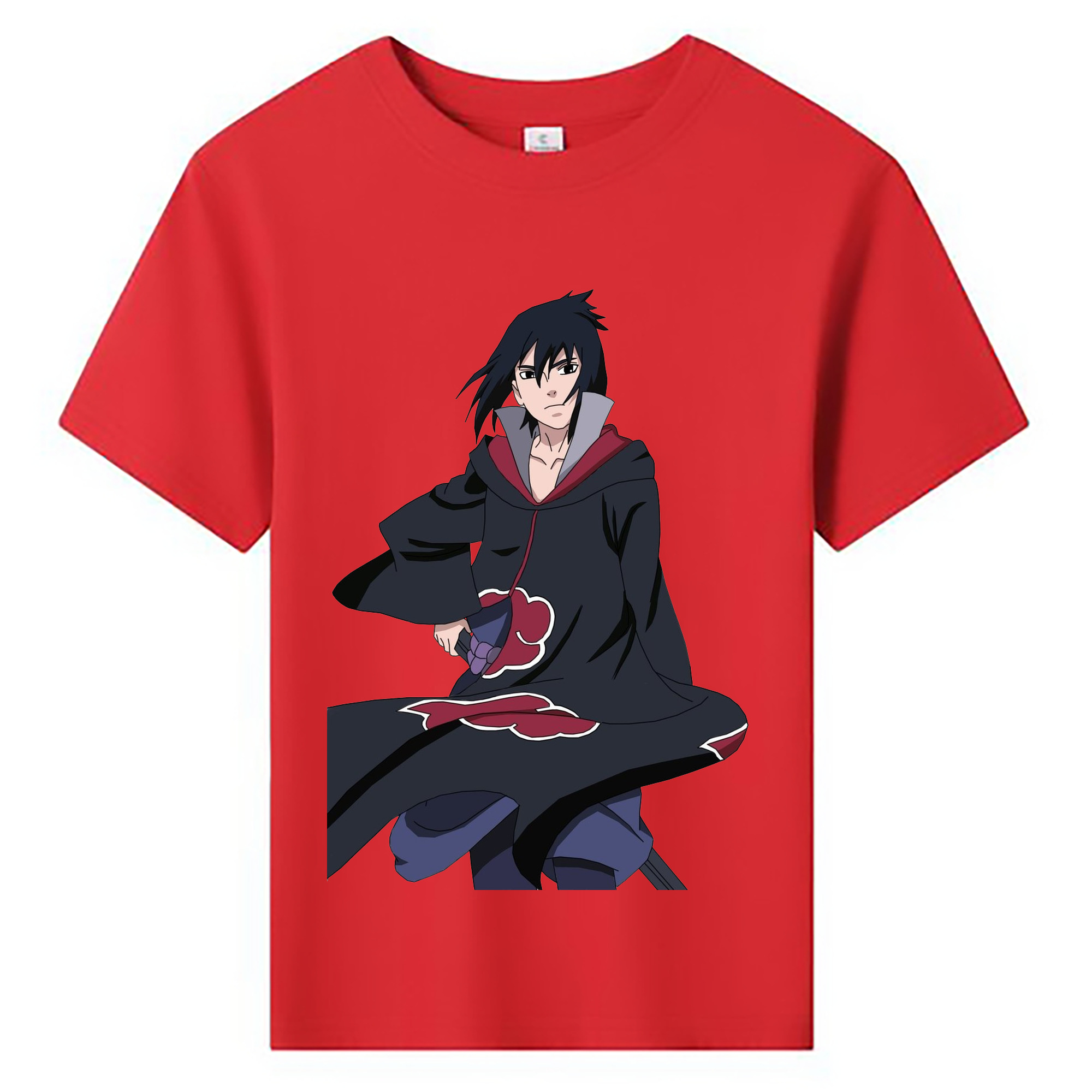 （画像用） NARUTO -ナルト- うちは サスケ Uchiha Sasuke 綿100％キッズTシャツ（フロントプリント）