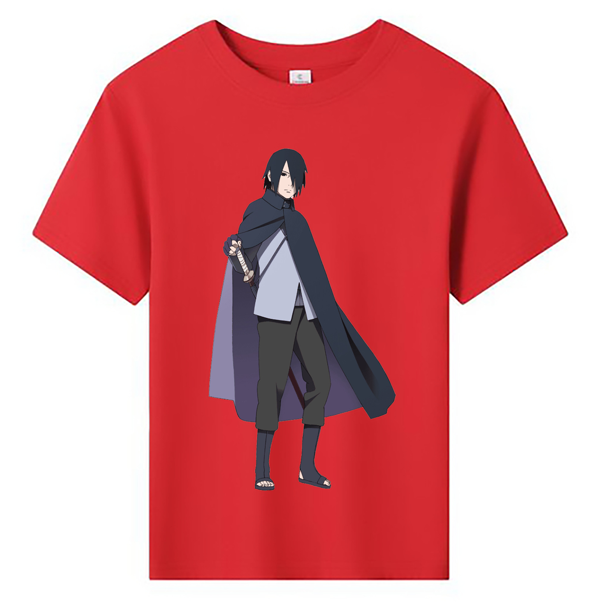（画像用） NARUTO -ナルト- うちは サスケ Uchiha Sasuke 綿100％キッズTシャツ（フロントプリント）
