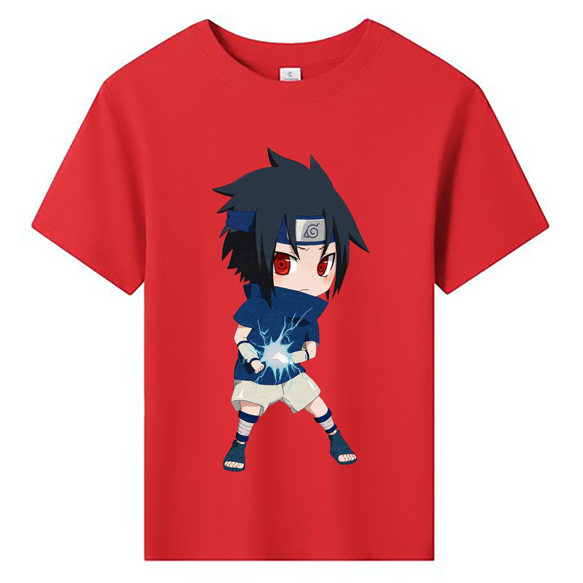 （画像用） NARUTO -ナルト- うちは サスケ Uchiha Sasuke 綿100％キッズTシャツ（フロントプリント）