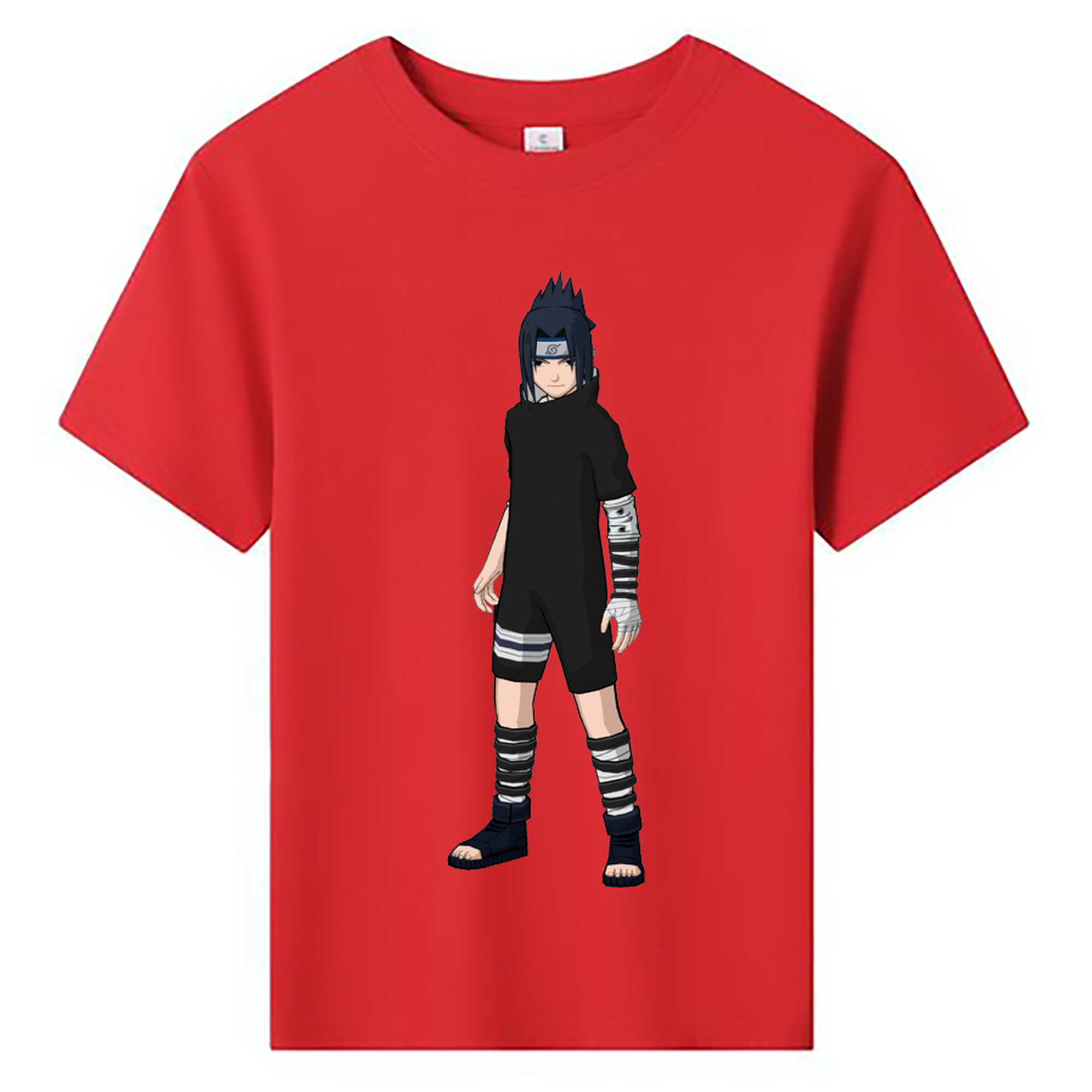（画像用） NARUTO -ナルト- うちは サスケ Uchiha Sasuke 綿100％キッズTシャツ（フロントプリント）