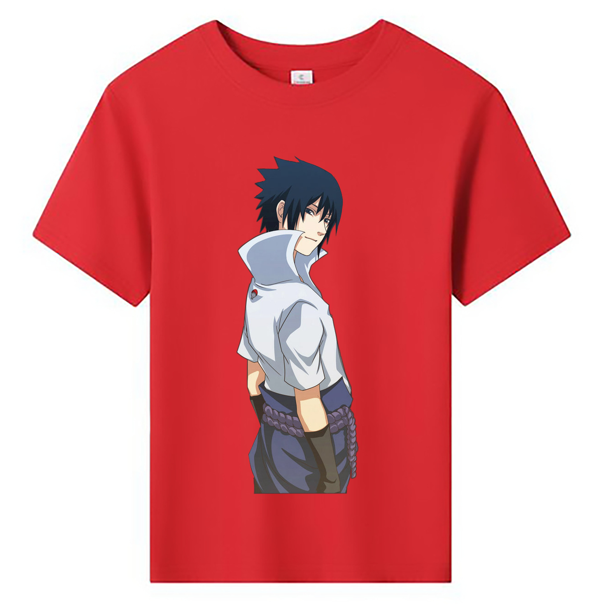 （画像用） NARUTO -ナルト- うちは サスケ Uchiha Sasuke 綿100％キッズTシャツ（フロントプリント）