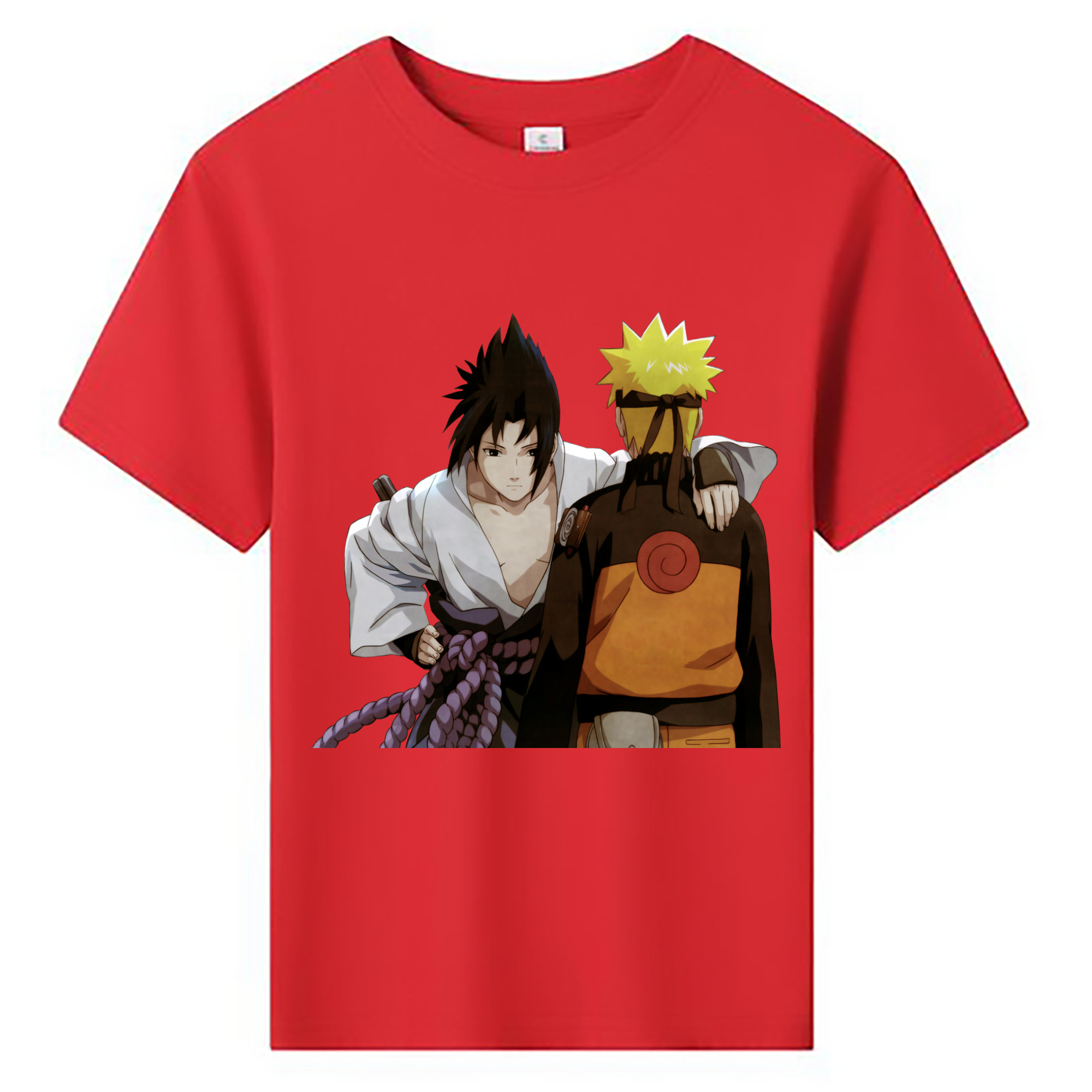 （画像用） NARUTO -ナルト- うちは サスケ Uchiha Sasuke 綿100％キッズTシャツ（フロントプリント）