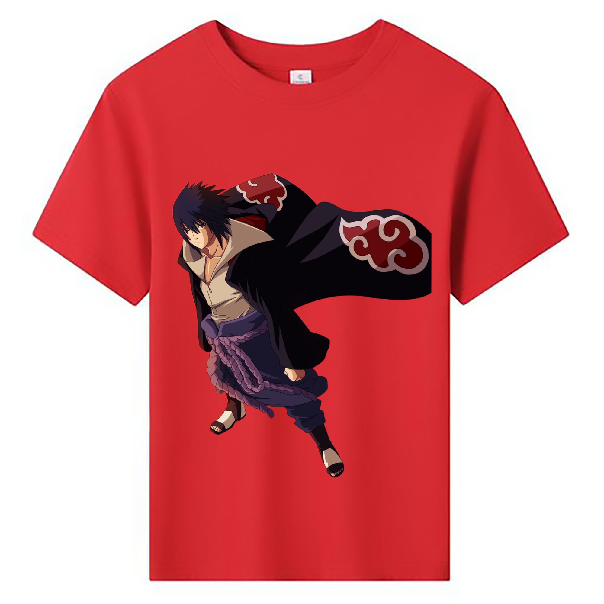 （画像用） NARUTO -ナルト- うちは サスケ Uchiha Sasuke 綿100％キッズTシャツ（フロントプリント）