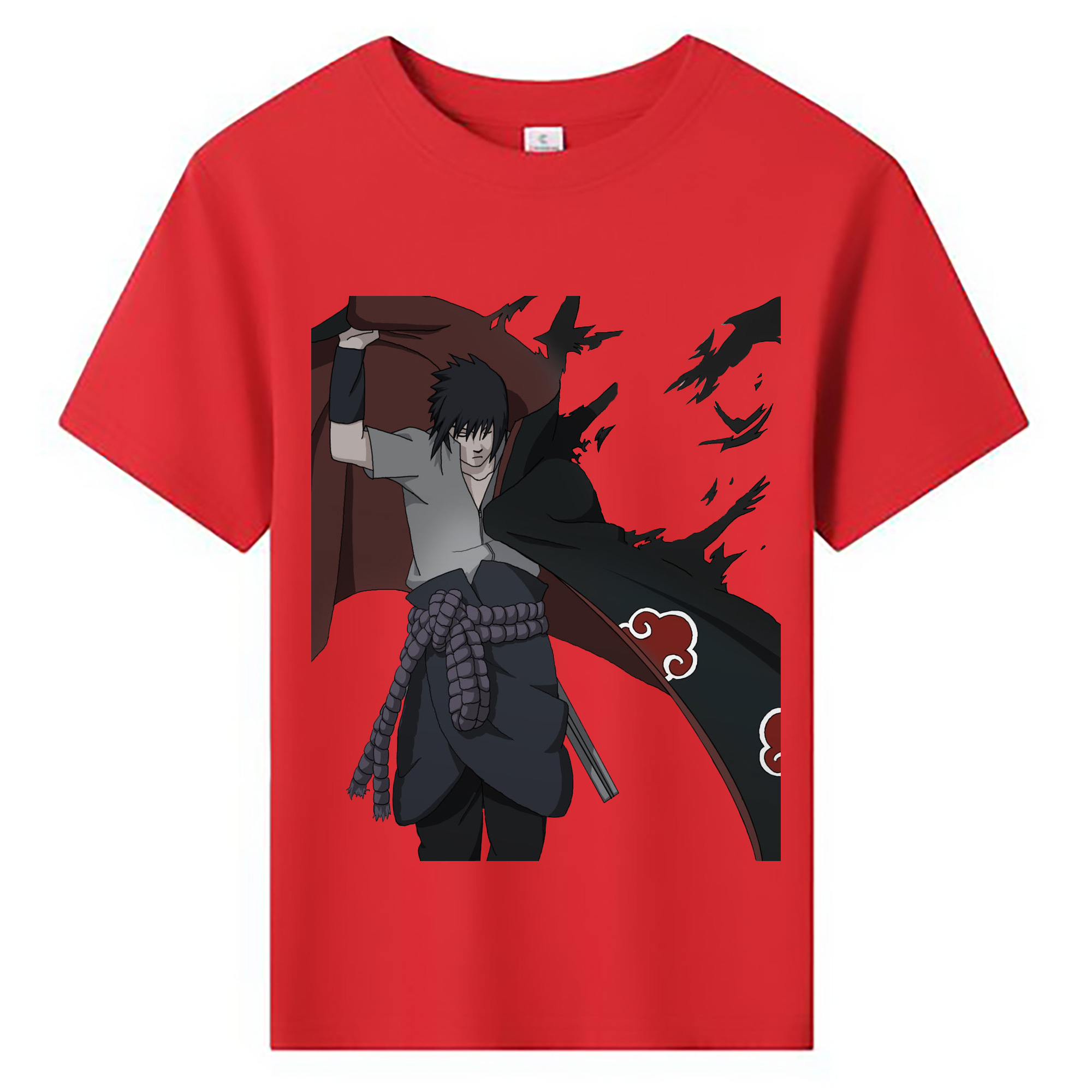（画像用） NARUTO -ナルト- うちは サスケ Uchiha Sasuke 綿100％キッズTシャツ（フロントプリント）