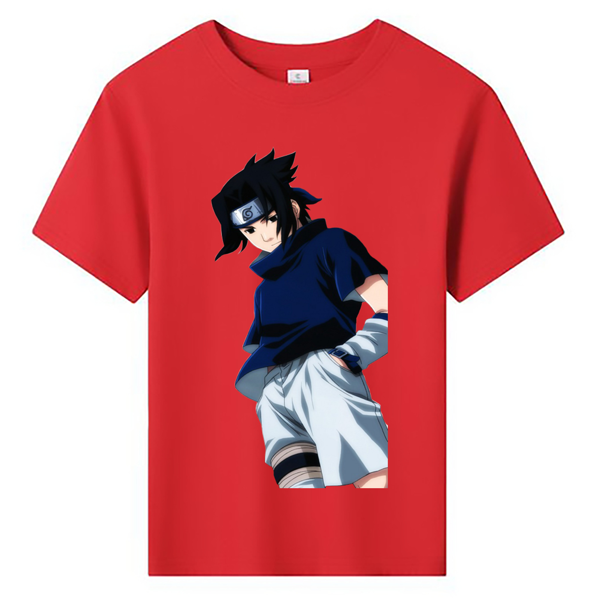 （画像用） NARUTO -ナルト- うちは サスケ Uchiha Sasuke 綿100％キッズTシャツ（フロントプリント）