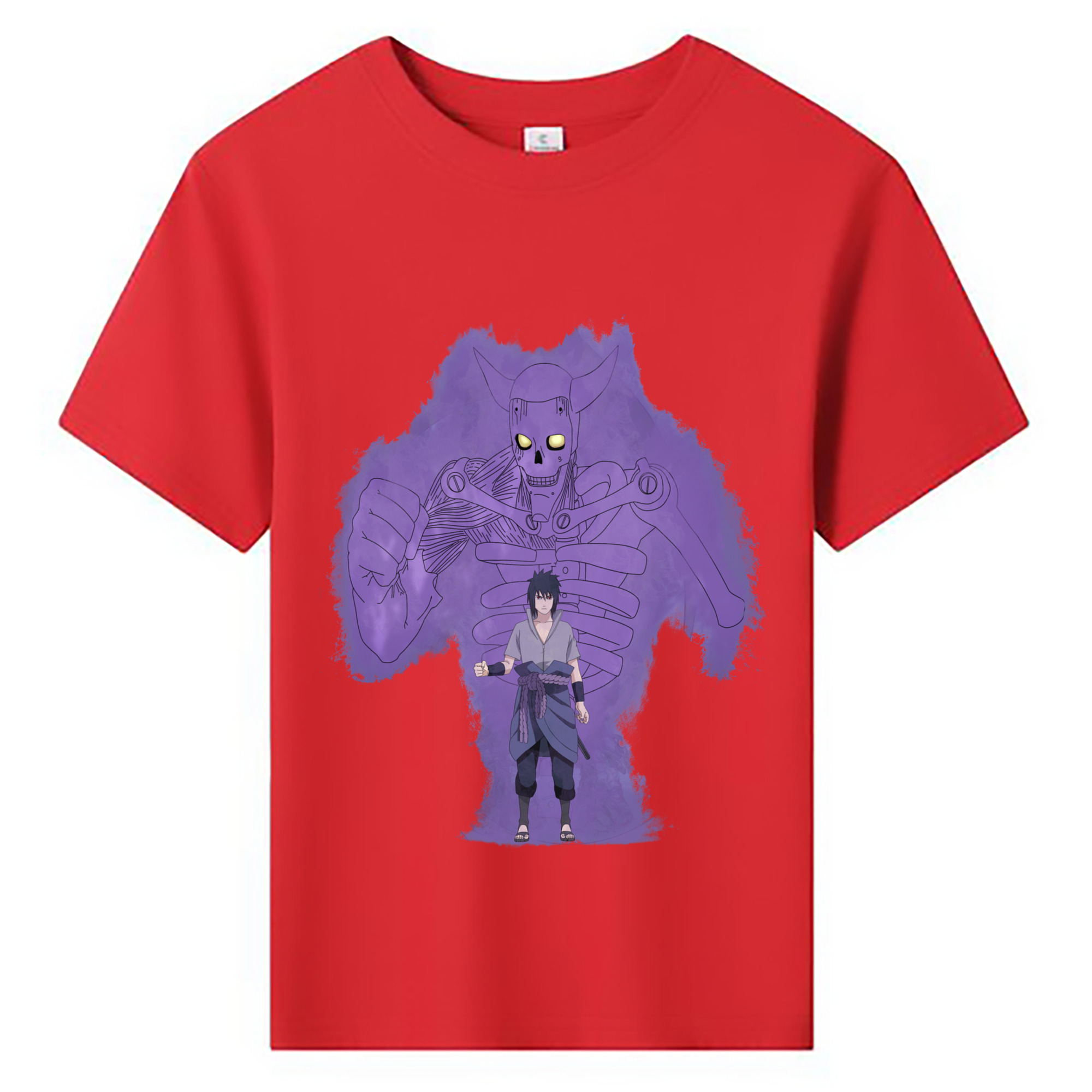 （画像用） NARUTO -ナルト- うちは サスケ Uchiha Sasuke 綿100％キッズTシャツ（フロントプリント）