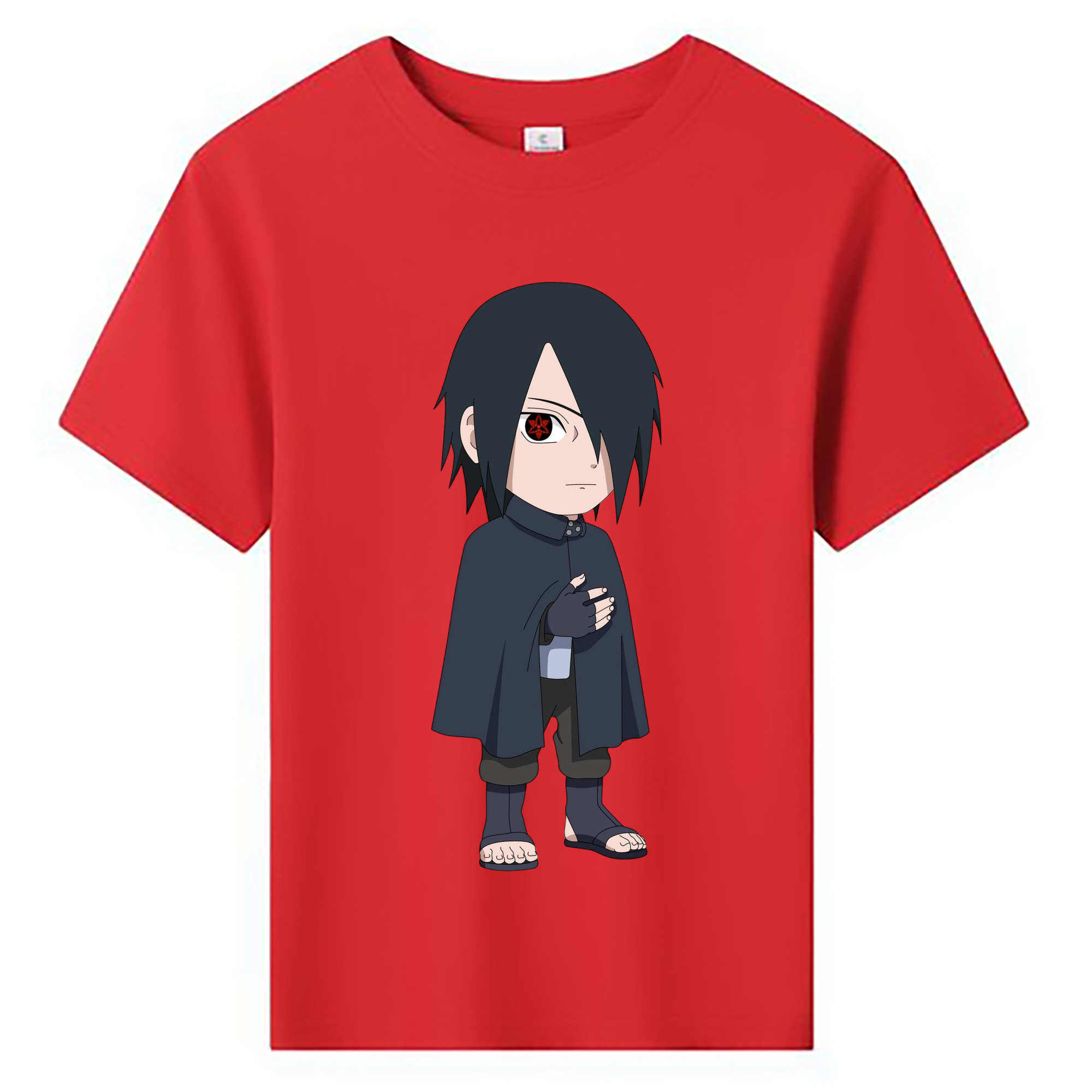 （画像用） NARUTO -ナルト- うちは サスケ Uchiha Sasuke 綿100％キッズTシャツ（フロントプリント）