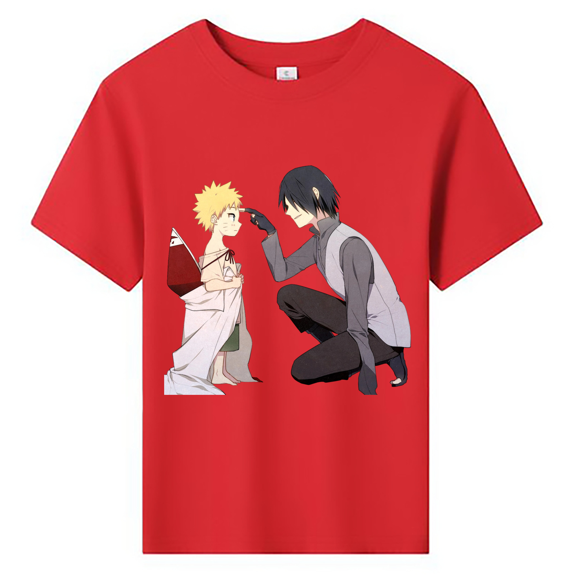 （画像用） NARUTO -ナルト- うちは サスケ Uchiha Sasuke 綿100％キッズTシャツ（フロントプリント）