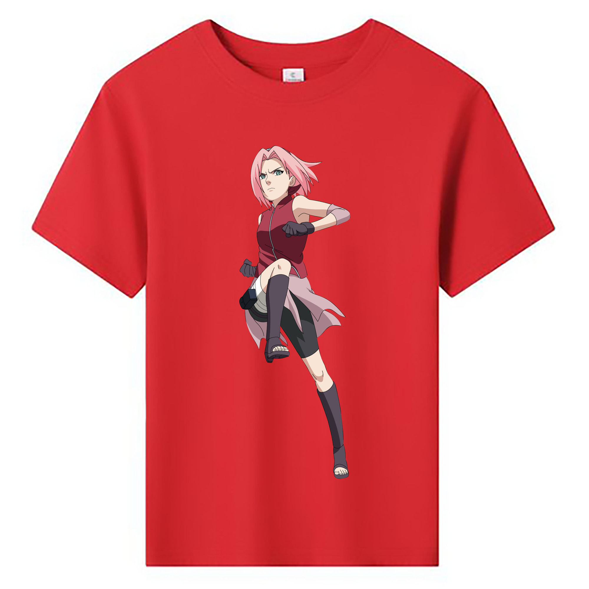 （画像用） NARUTO -ナルト- 春野サクラ Haruno Sakura 綿100％キッズTシャツ（フロントプリント）