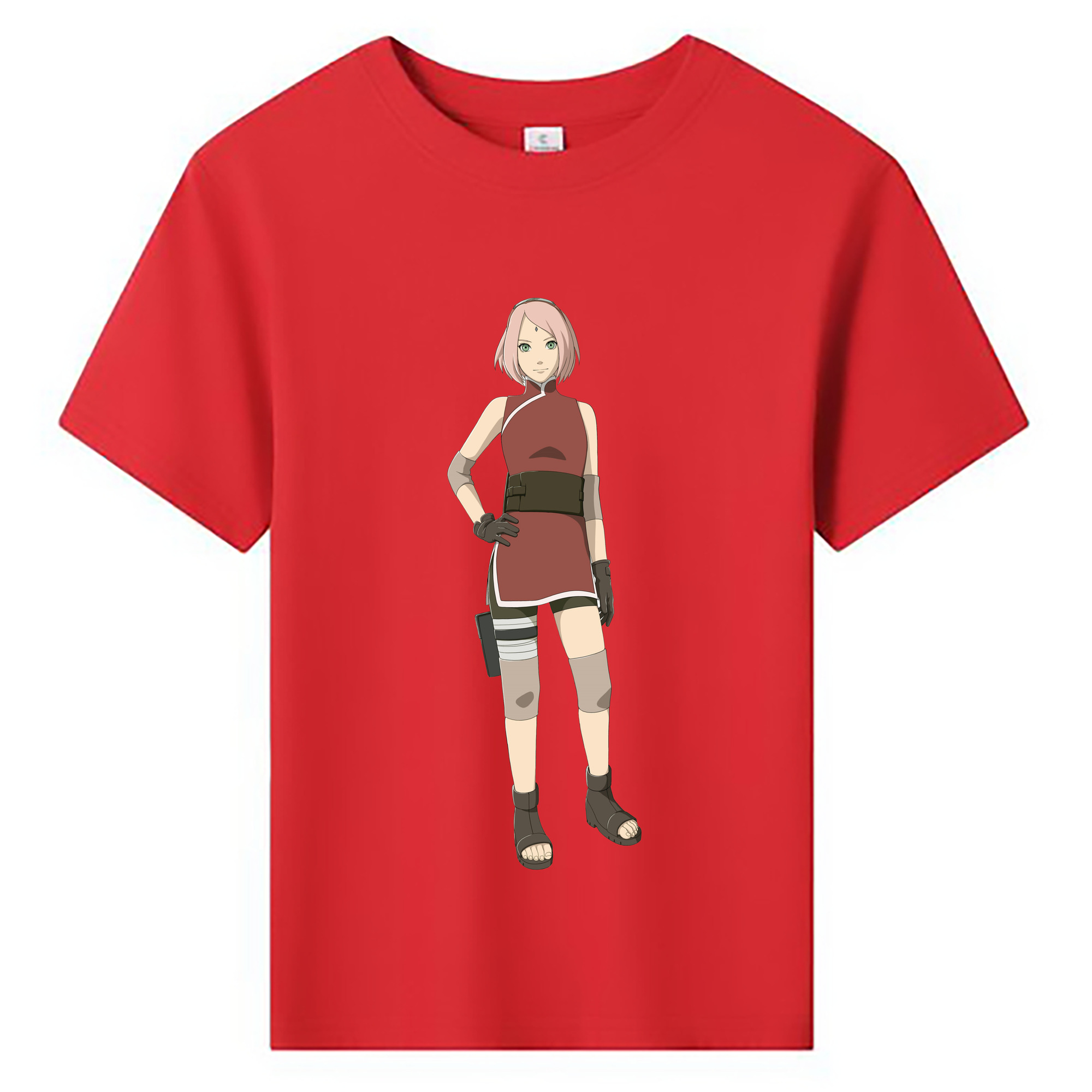 （画像用） NARUTO -ナルト- 春野サクラ Haruno Sakura 綿100％キッズTシャツ（フロントプリント）