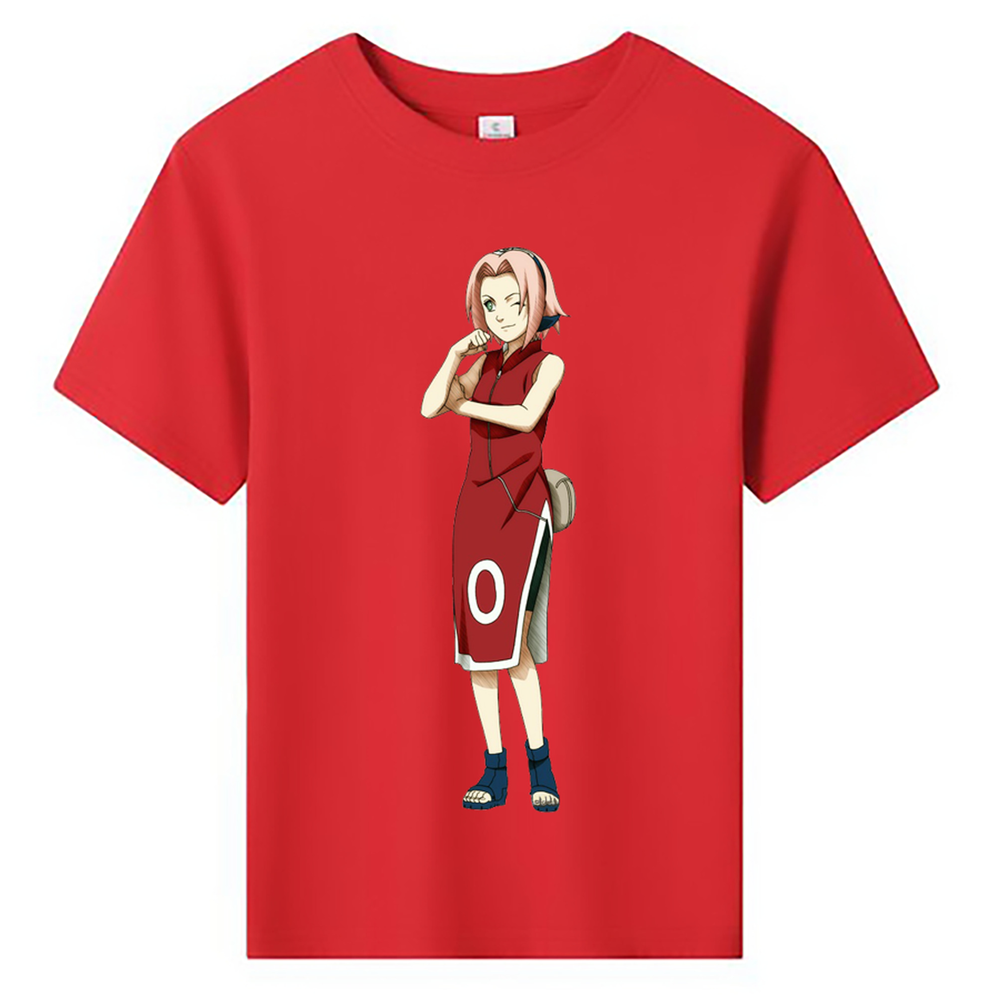 （画像用） NARUTO -ナルト- 春野サクラ Haruno Sakura 綿100％キッズTシャツ（フロントプリント）