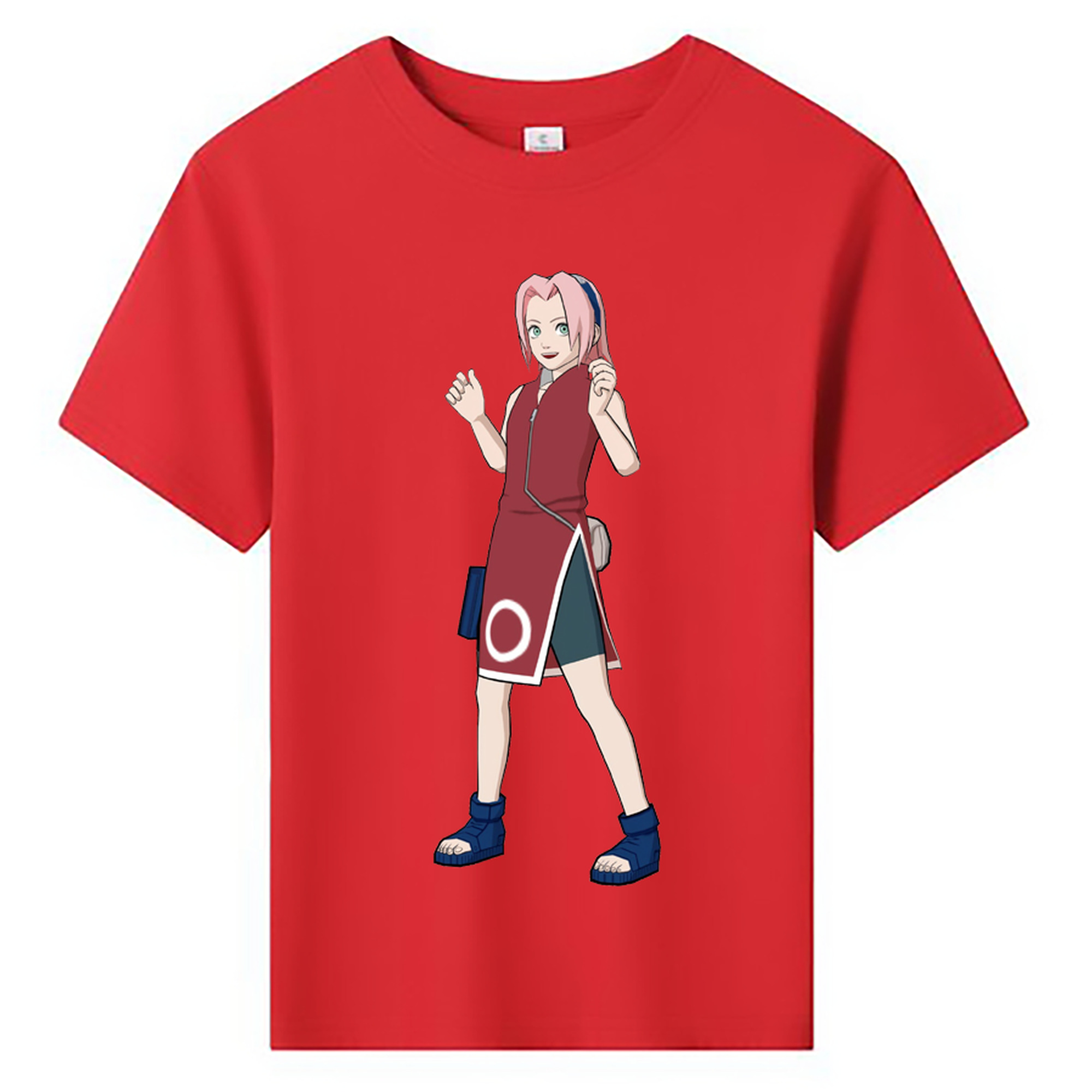 （画像用） NARUTO -ナルト- 春野サクラ Haruno Sakura 綿100％キッズTシャツ（フロントプリント）