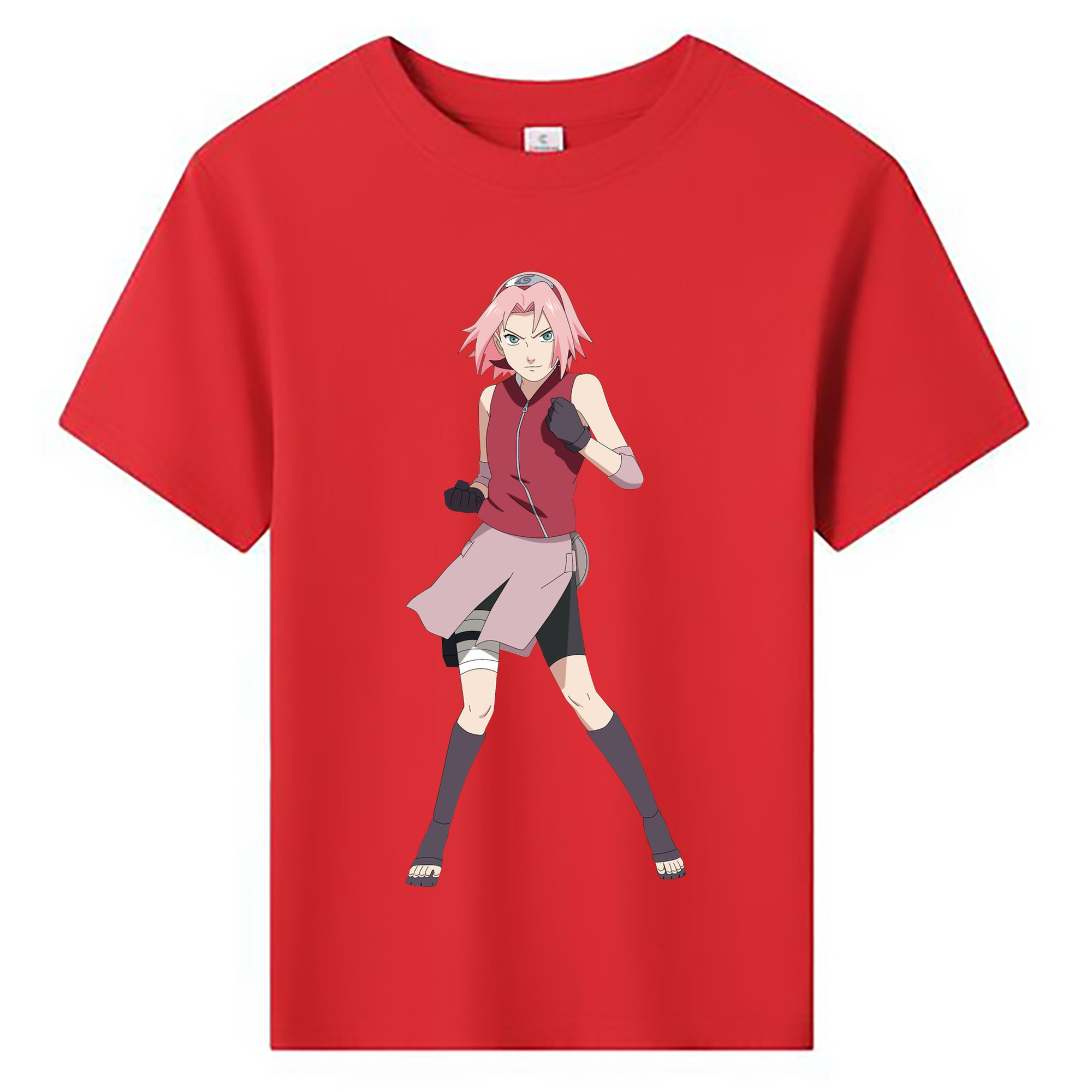 NARUTO -ナルト- 春野サクラ Haruno Sakura 綿100％キッズTシャツ（フロントプリント）
