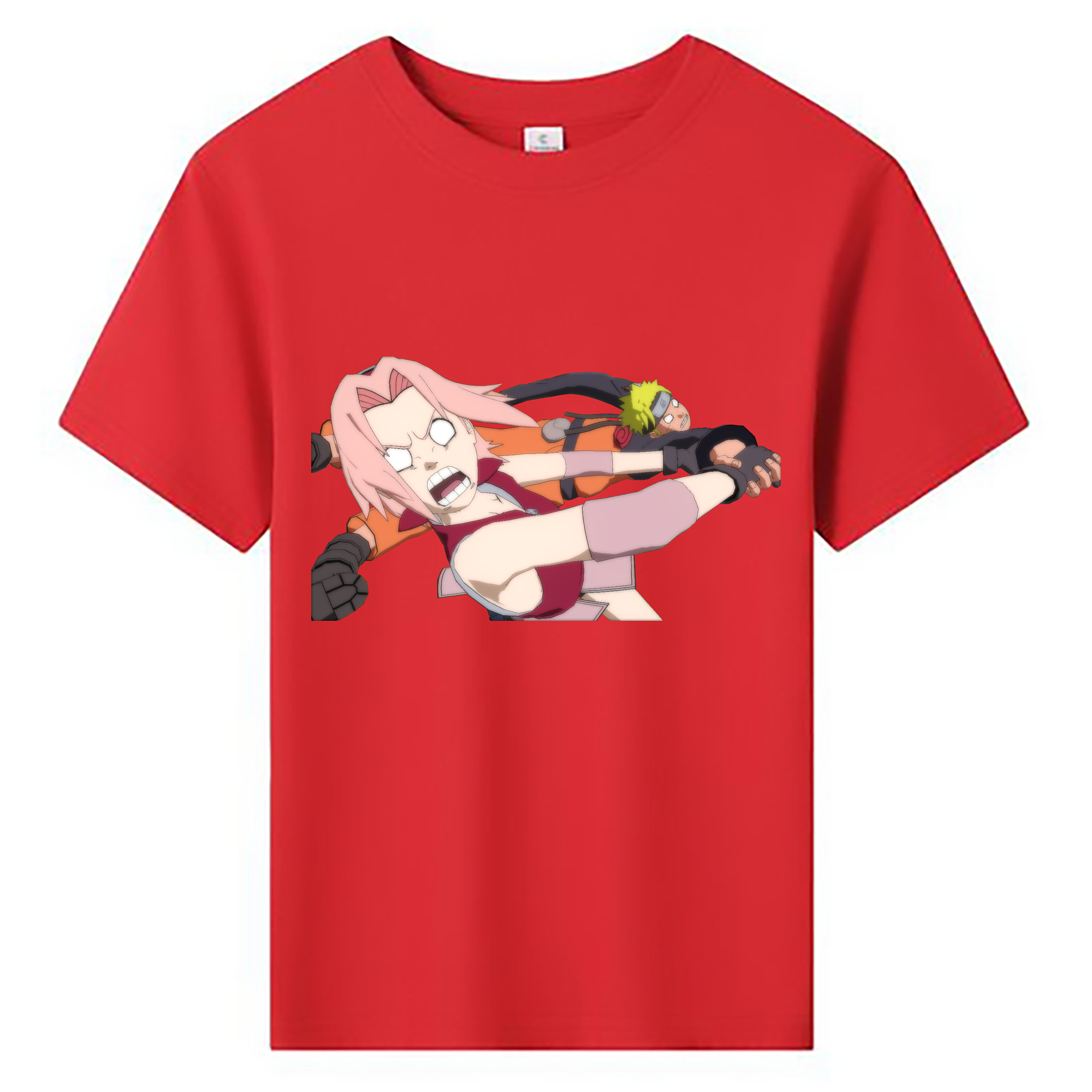 （画像用） NARUTO -ナルト- 春野サクラ Haruno Sakura 綿100％キッズTシャツ（フロントプリント）