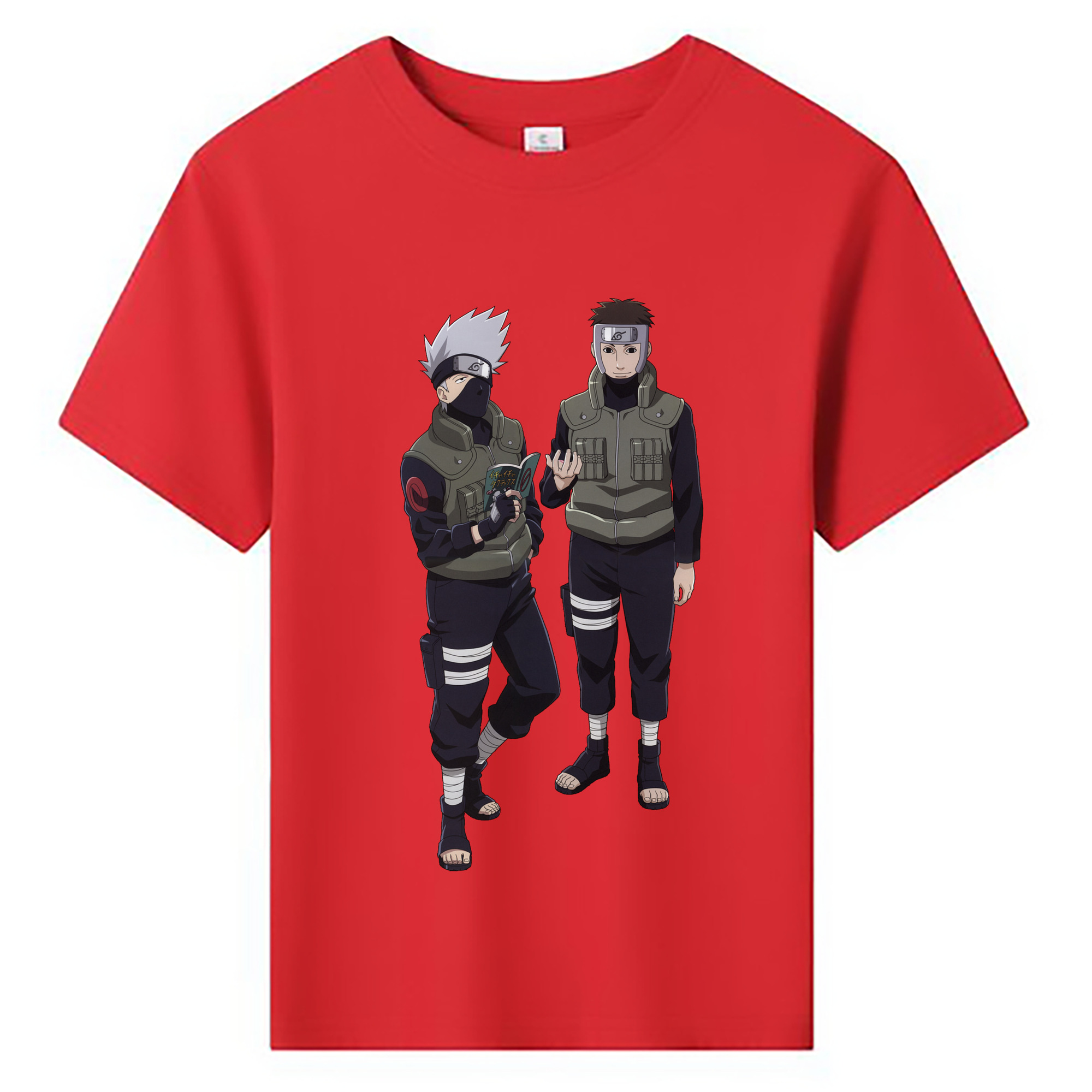 （画像用） NARUTO -ナルト- はたけ カカシ Hatake Kakashi 綿100％キッズTシャツ（フロントプリント）