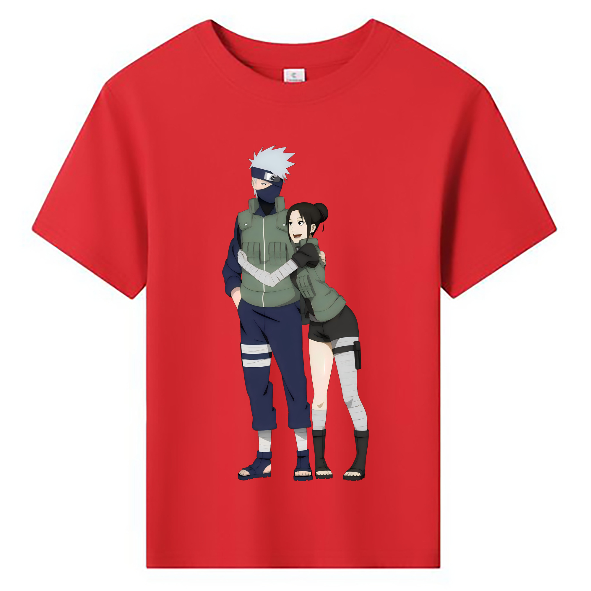 （画像用） NARUTO -ナルト- はたけ カカシ Hatake Kakashi 綿100％キッズTシャツ（フロントプリント）