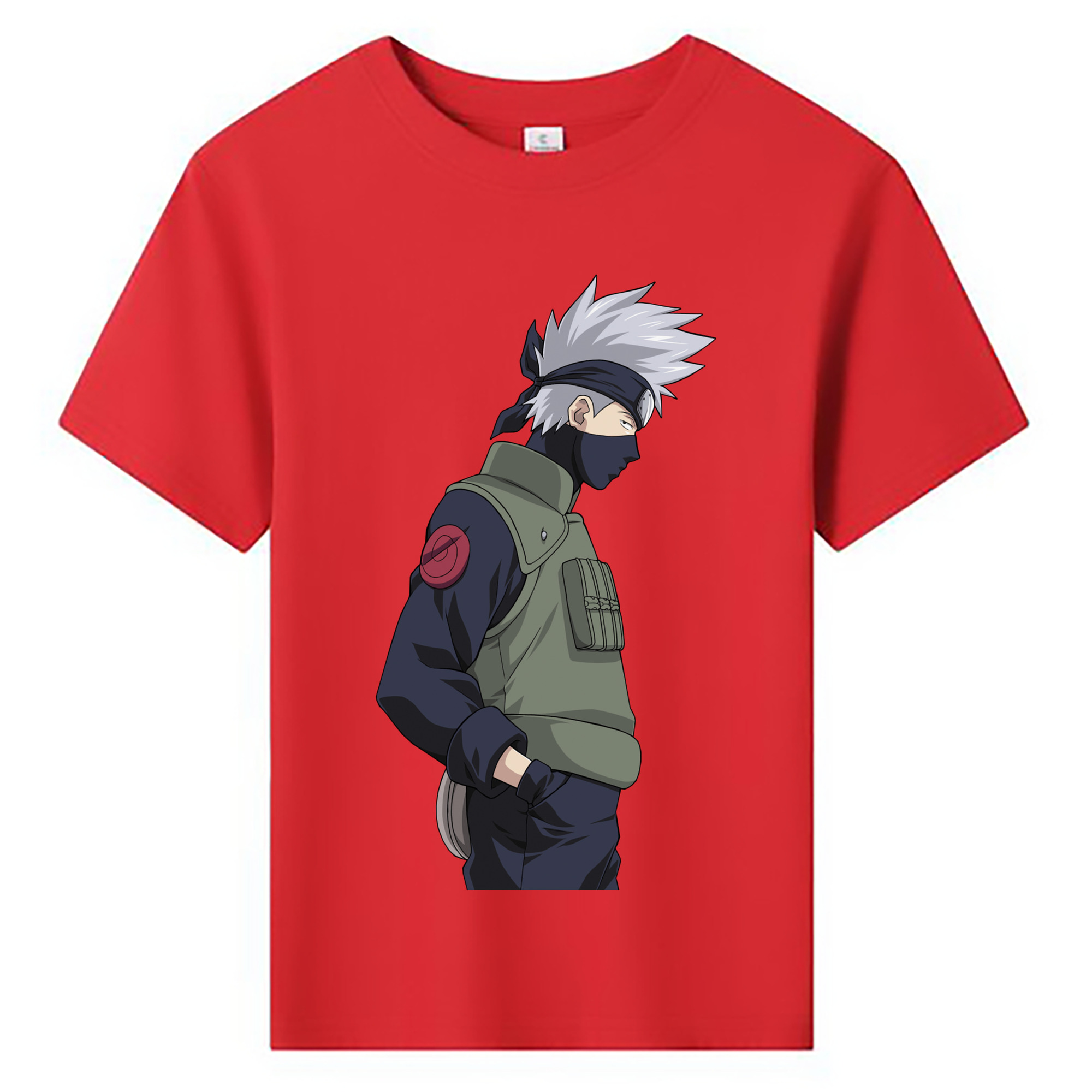 （画像用） NARUTO -ナルト- はたけ カカシ Hatake Kakashi 綿100％キッズTシャツ（フロントプリント）