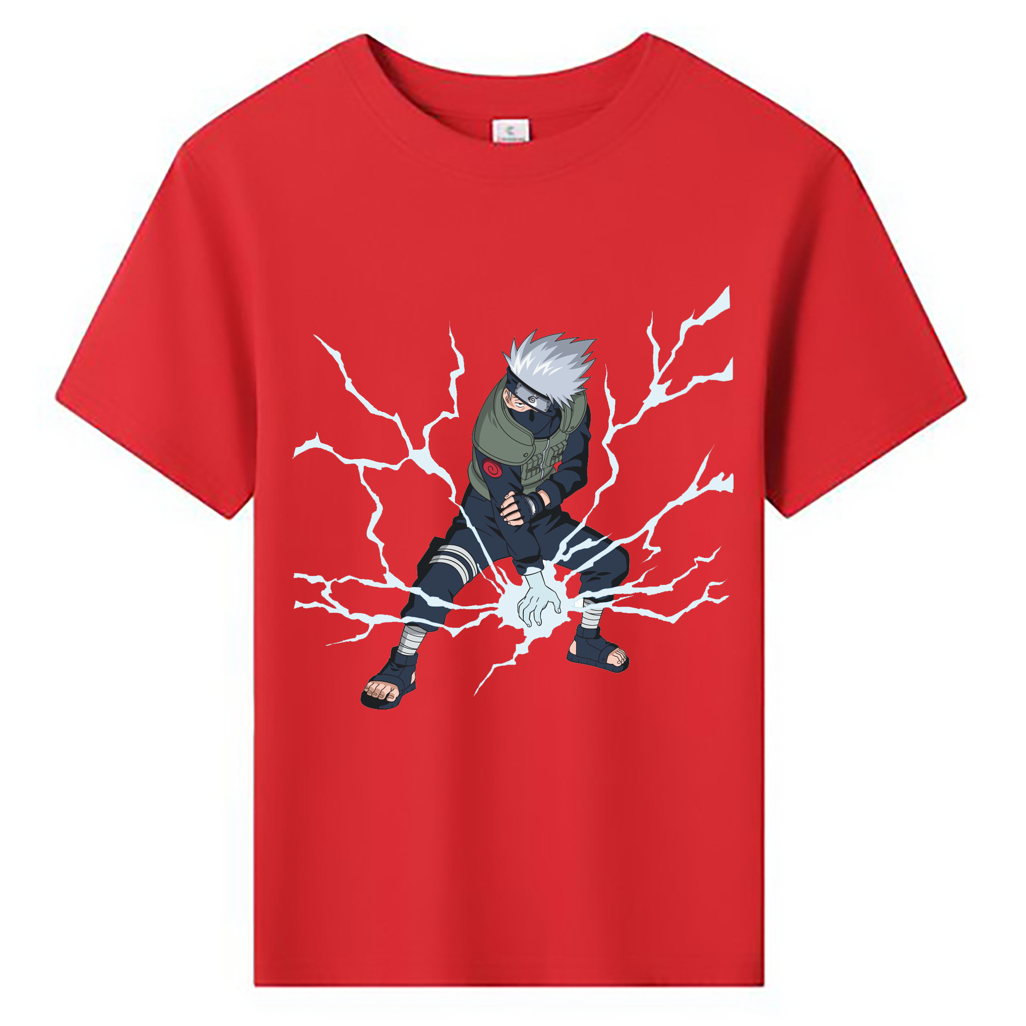 （画像用） NARUTO -ナルト- はたけ カカシ Hatake Kakashi 綿100％キッズTシャツ（フロントプリント）